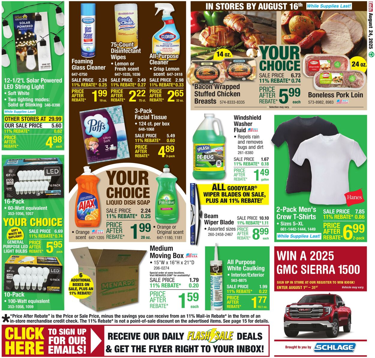 Weekly ad Menards 08/13/2025 - 08/24/2025
