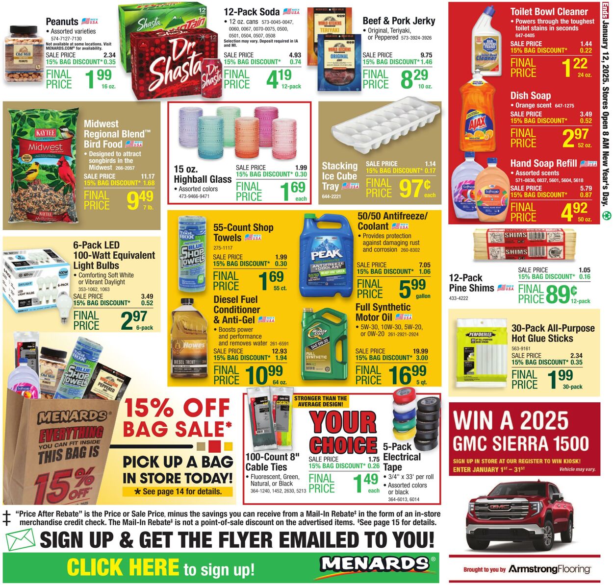 Weekly ad Menards 01/01/2025 - 01/12/2025