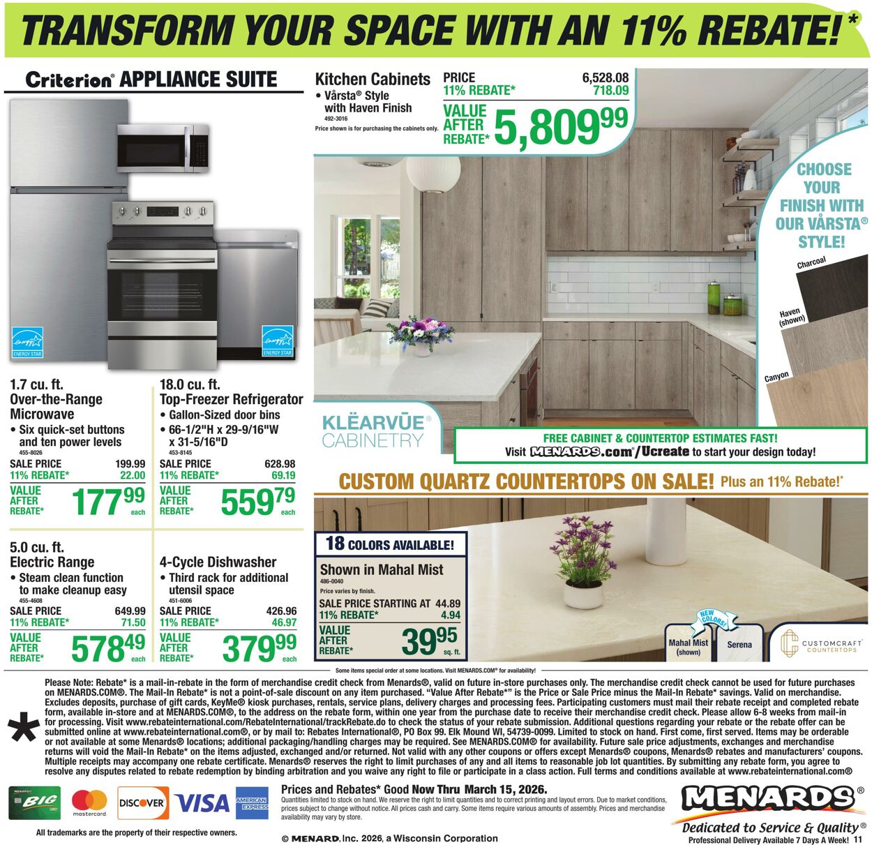 Weekly ad Menards 03/04/2026 - 03/15/2026