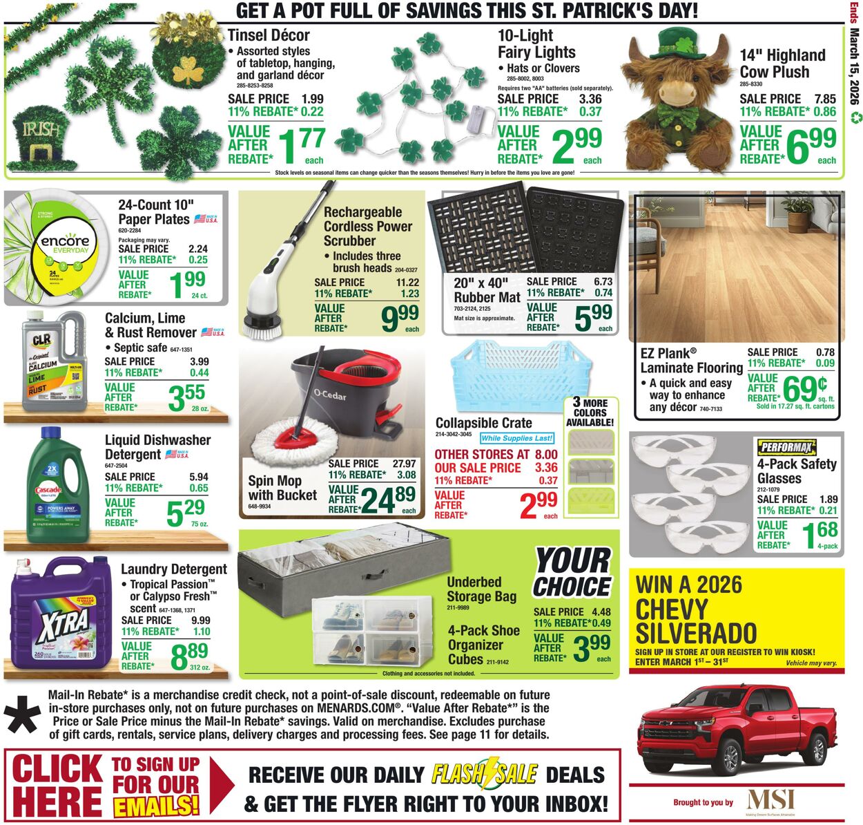 Weekly ad Menards 03/04/2026 - 03/15/2026