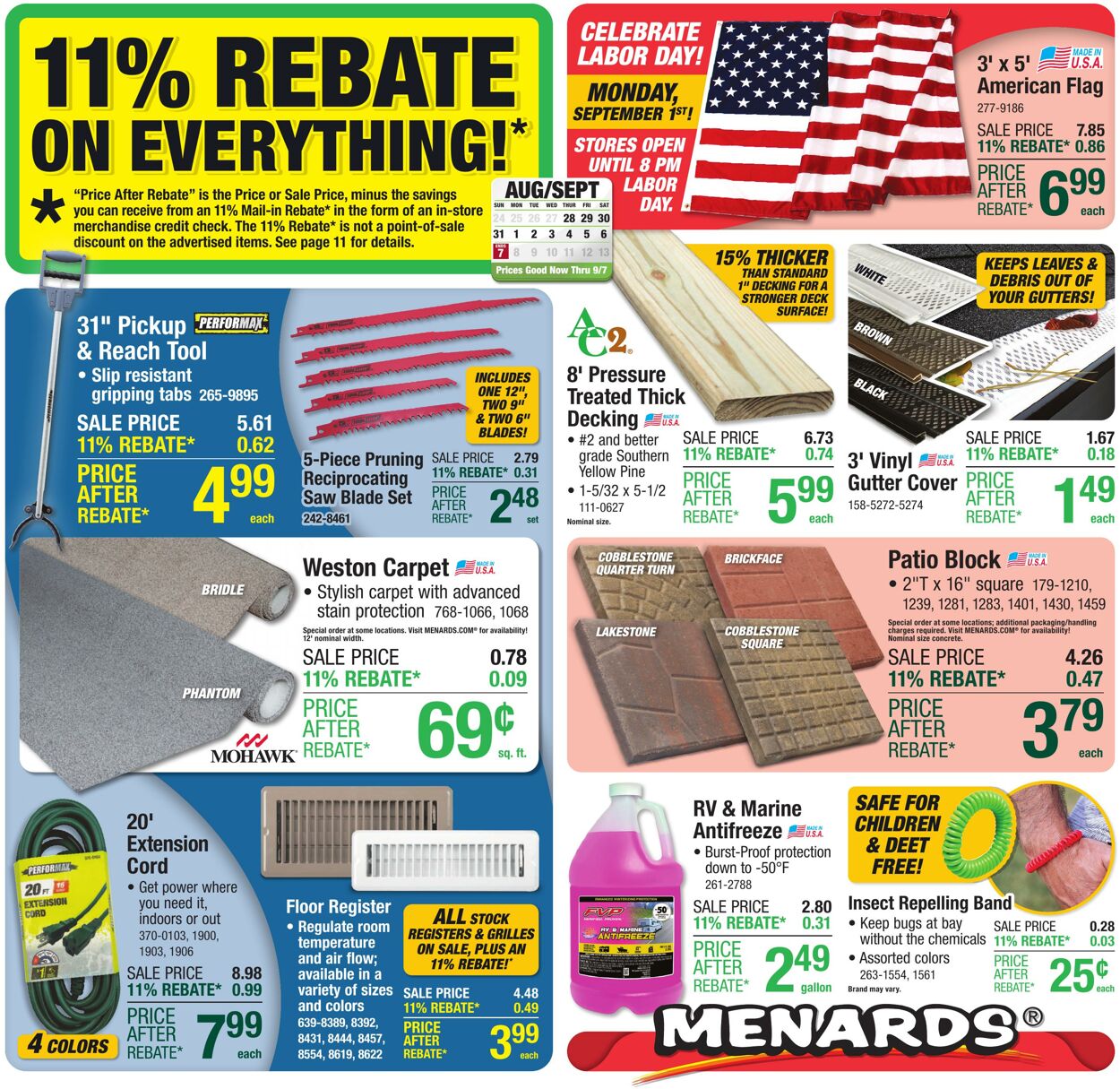 Weekly ad Menards 08/27/2025 - 09/07/2025