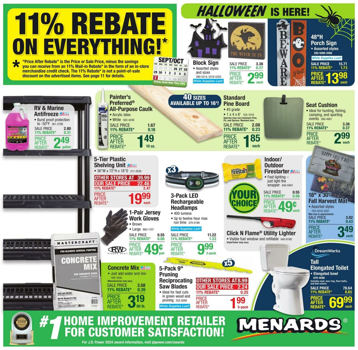 Weekly ad Menards 09/25/2024 - 10/06/2024