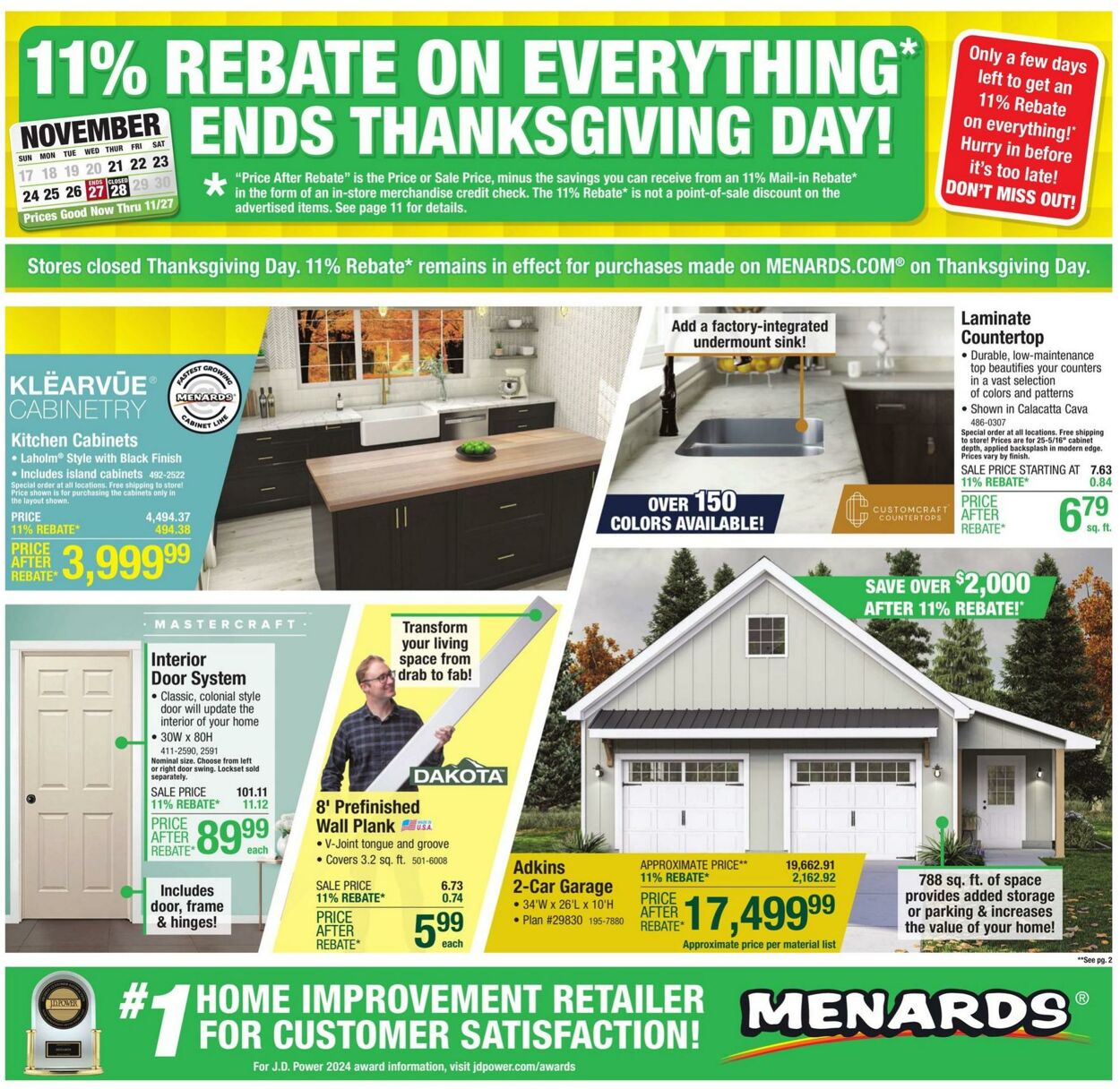 Weekly ad Menards 11/20/2024 - 11/27/2024