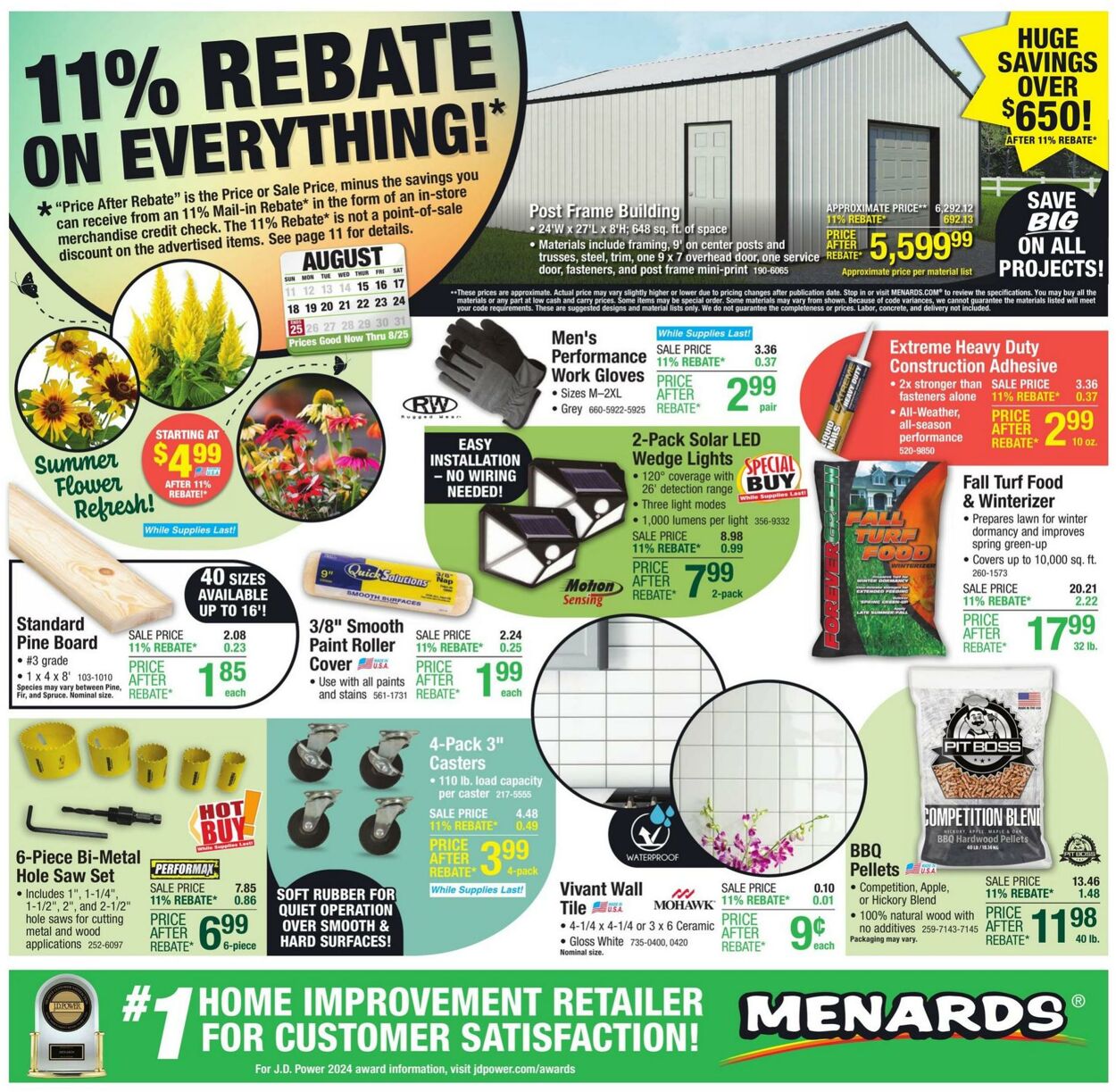 Weekly ad Menards 08/14/2024 - 08/25/2024