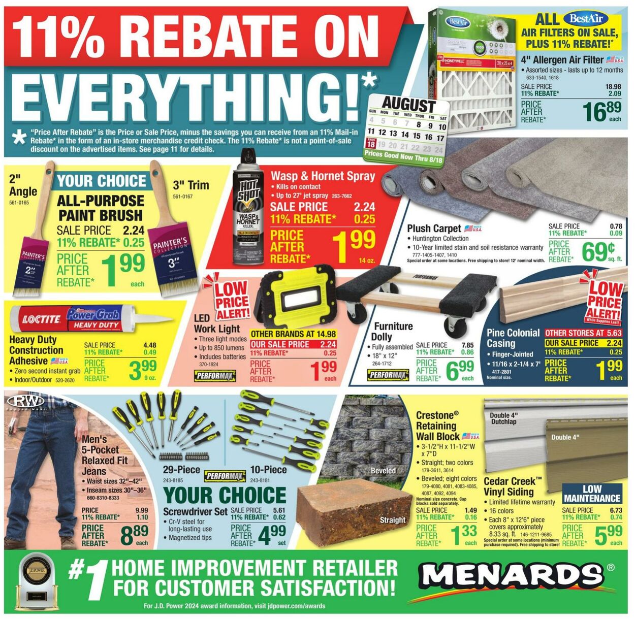 Weekly ad Menards 08/07/2024 - 08/18/2024