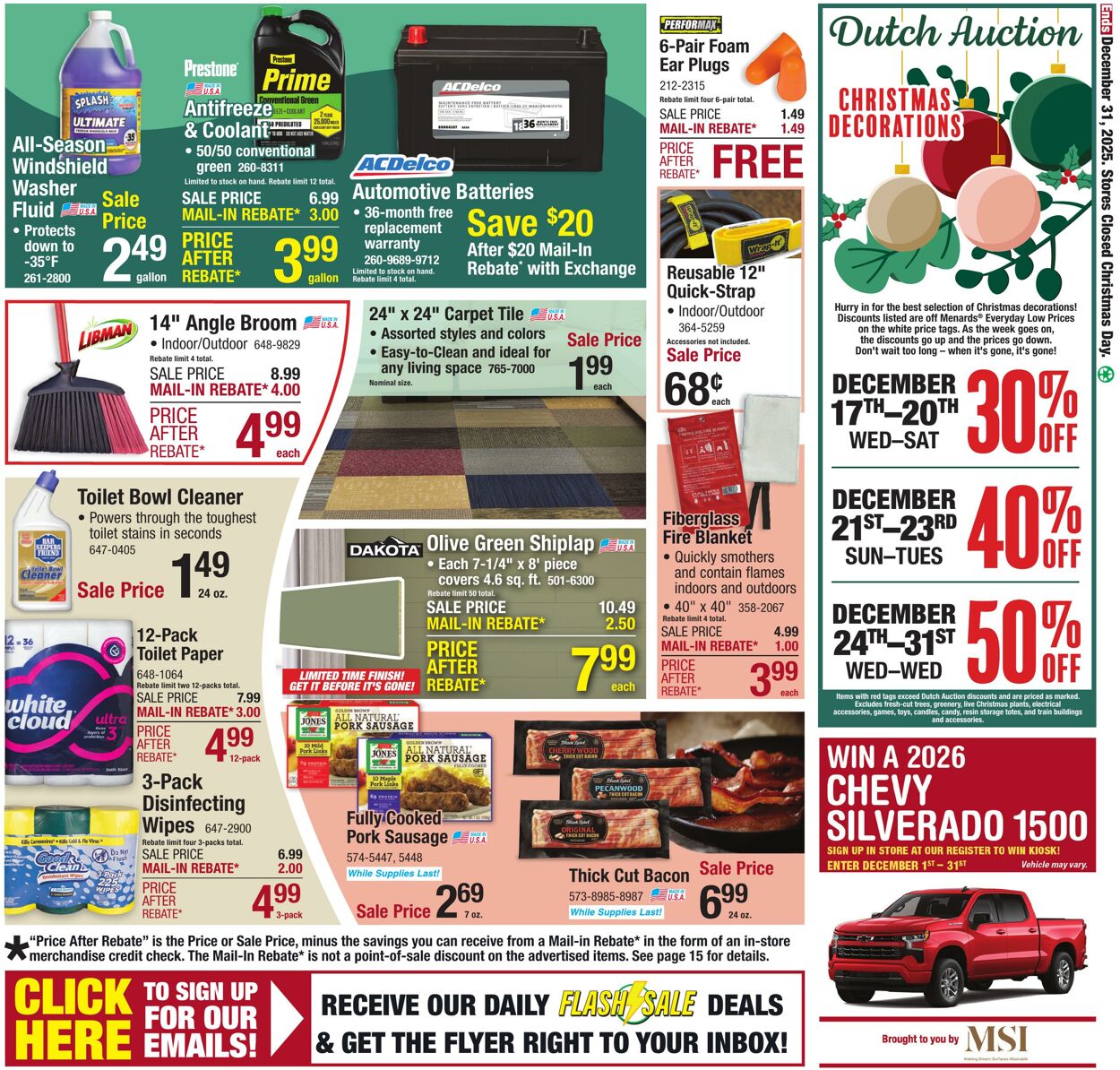 Weekly ad Menards 12/17/2025 - 12/31/2025