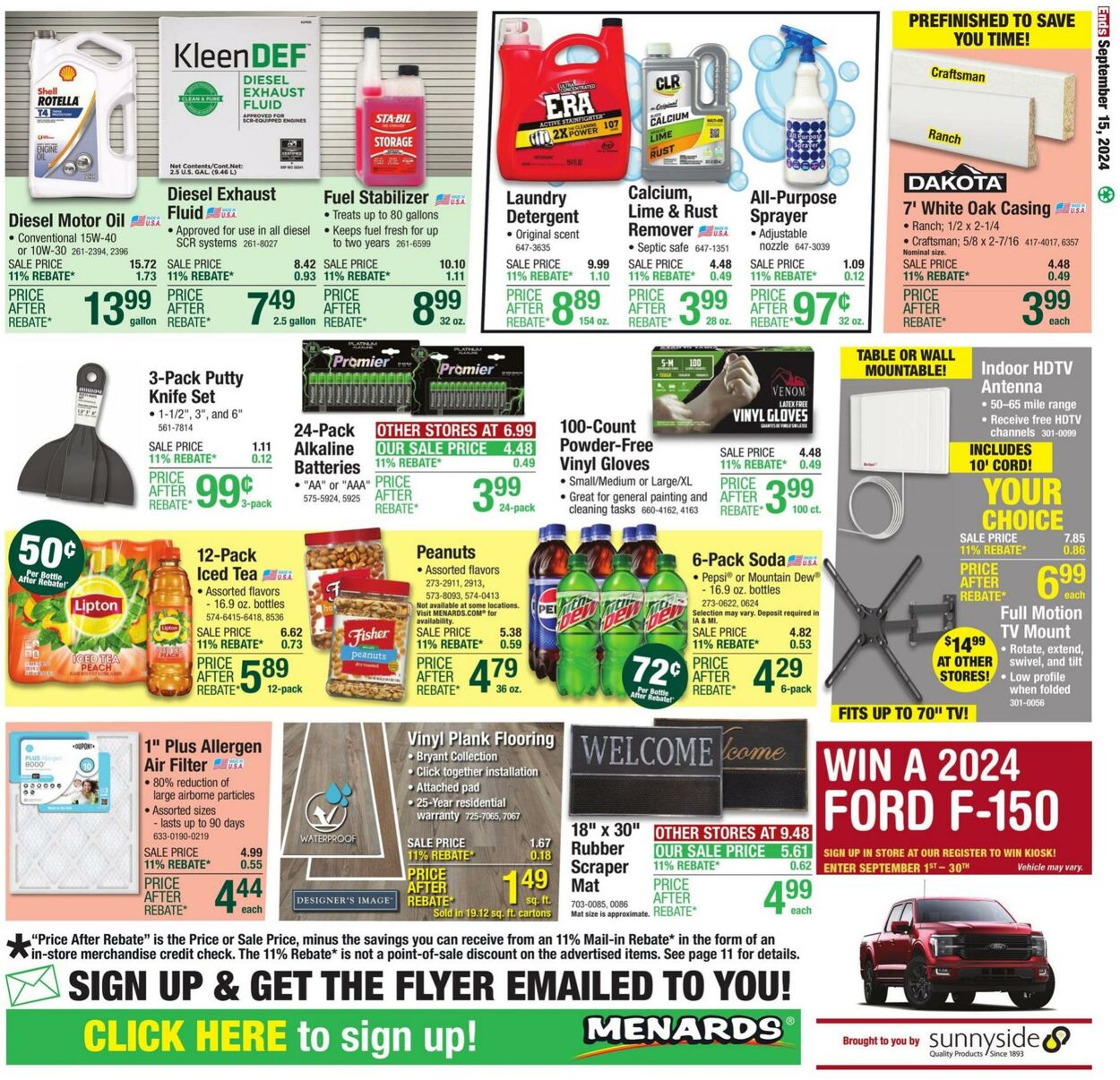 Weekly ad Menards 09/04/2024 - 09/15/2024