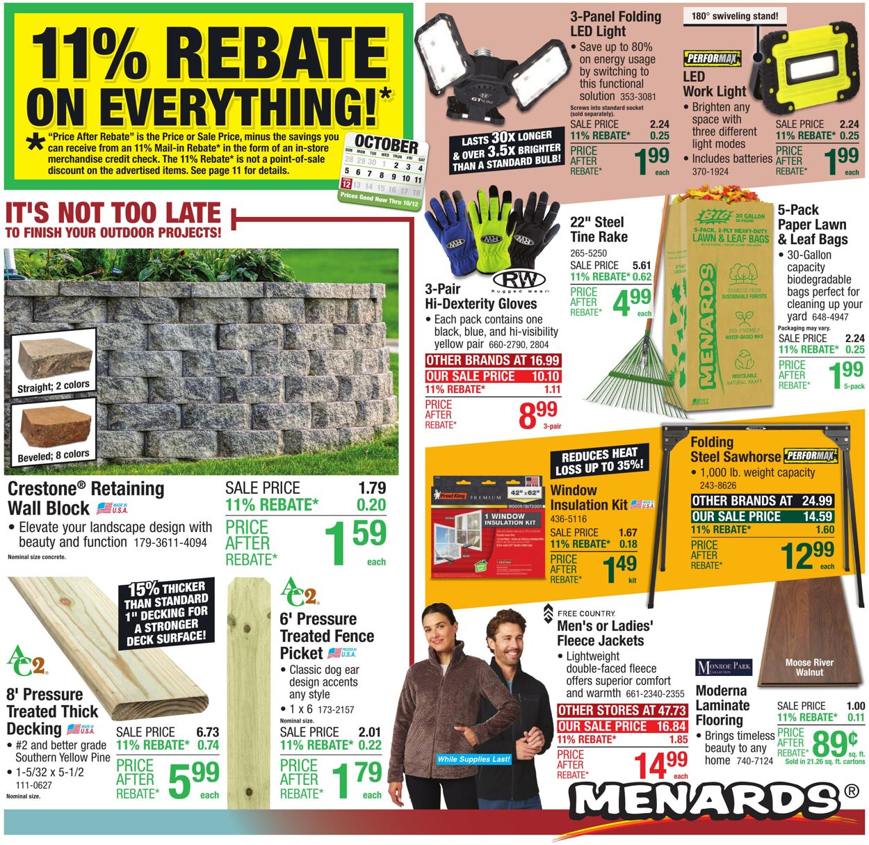 Weekly ad Menards 10/01/2025 - 10/12/2025
