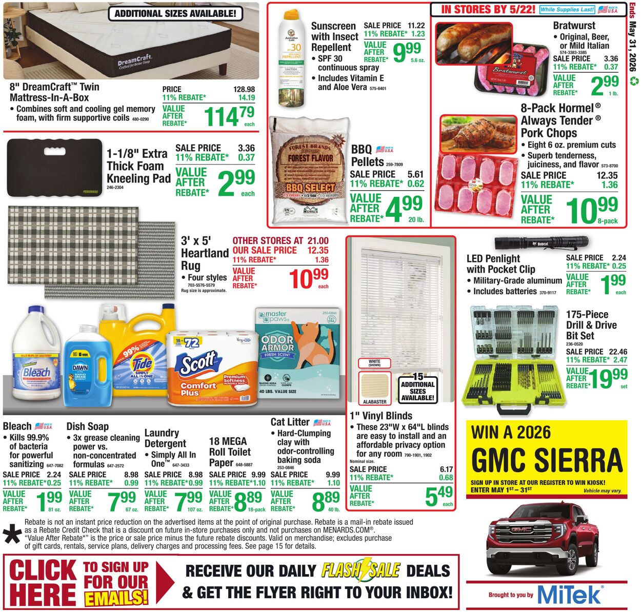 Weekly ad Menards 05/20/2026 - 05/31/2026