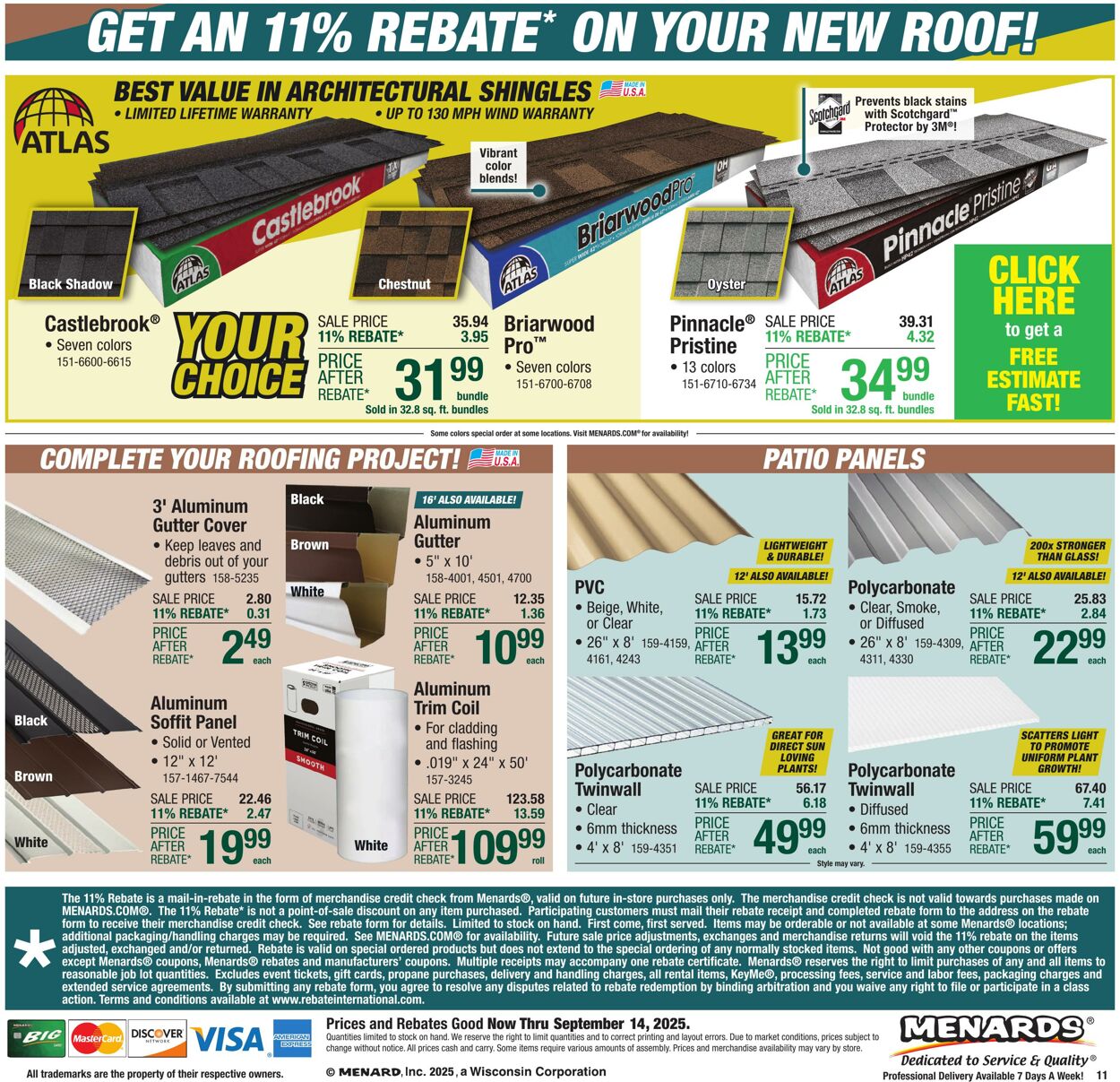 Weekly ad Menards 09/03/2025 - 09/14/2025