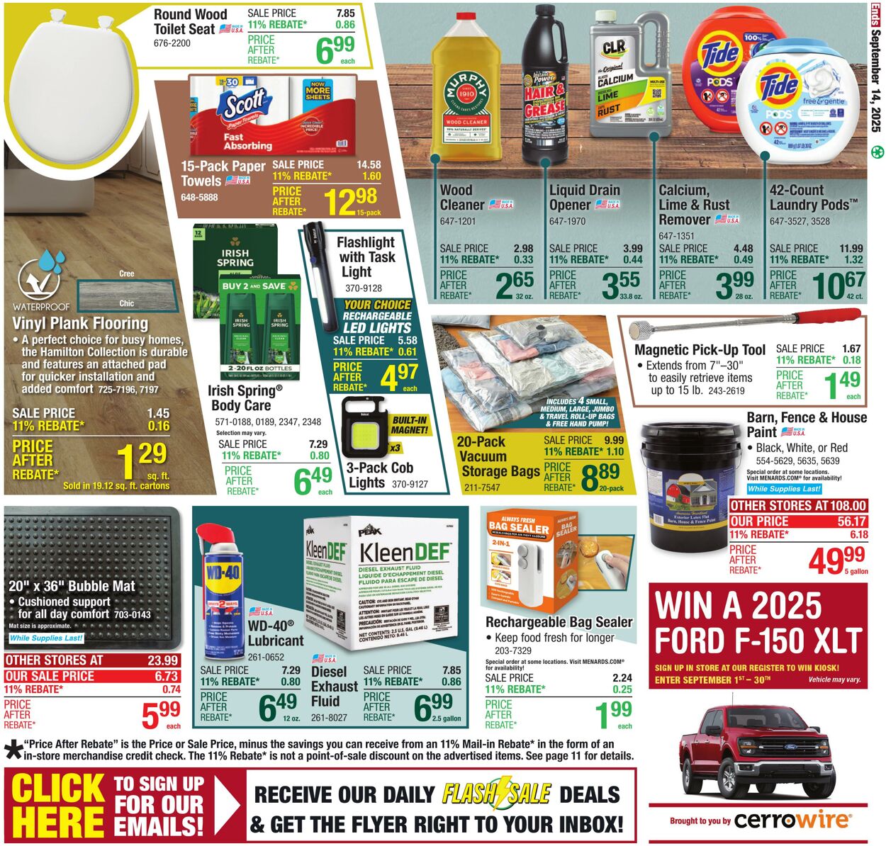 Weekly ad Menards 09/03/2025 - 09/14/2025
