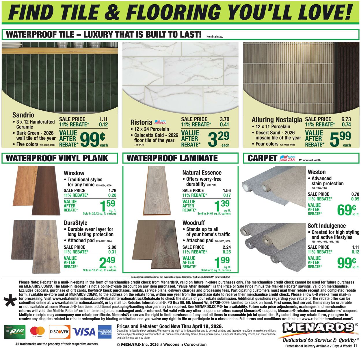 Weekly ad Menards 04/08/2026 - 04/19/2026