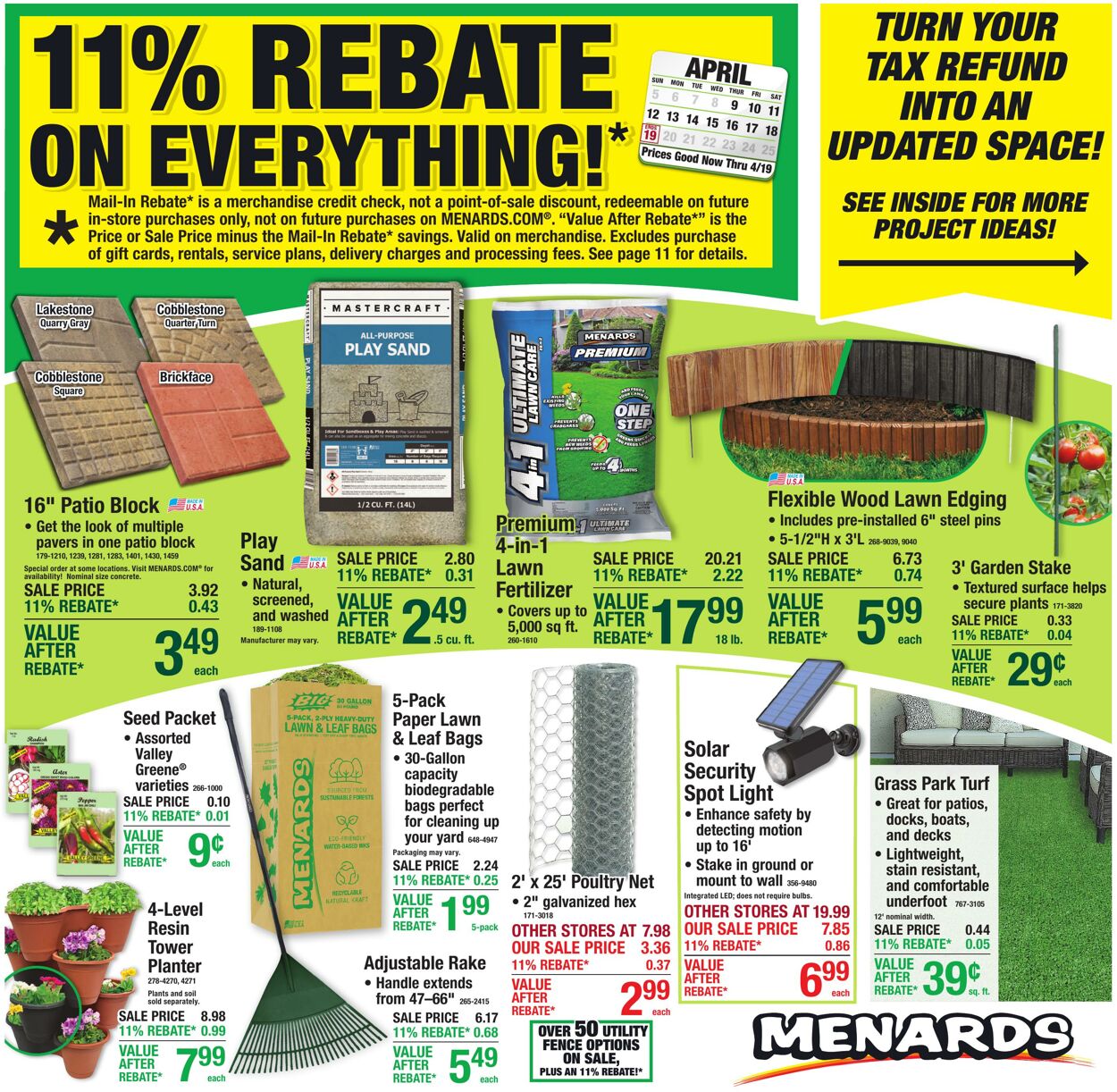Weekly ad Menards 04/08/2026 - 04/19/2026