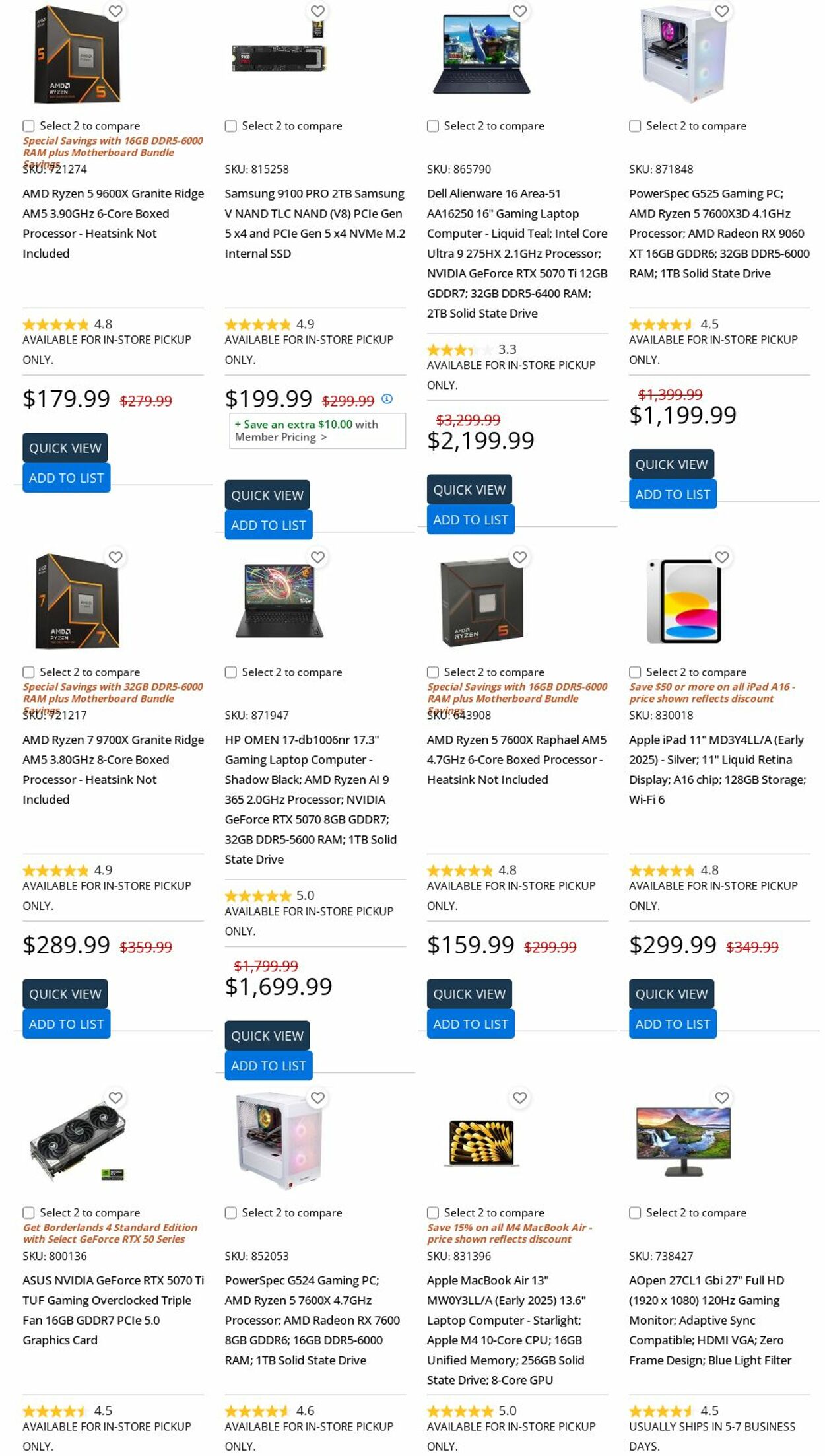 Weekly ad Micro Center 08/18/2025 - 08/27/2025