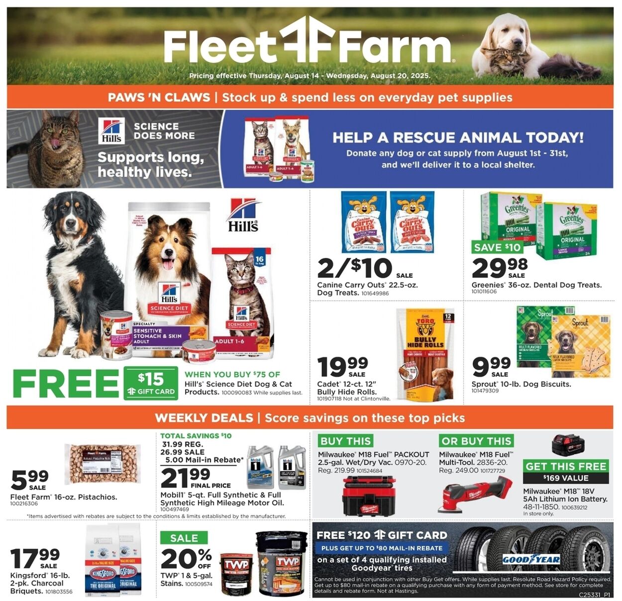 Weekly ad Mills Fleet Farm 08/14/2025 - 08/20/2025
