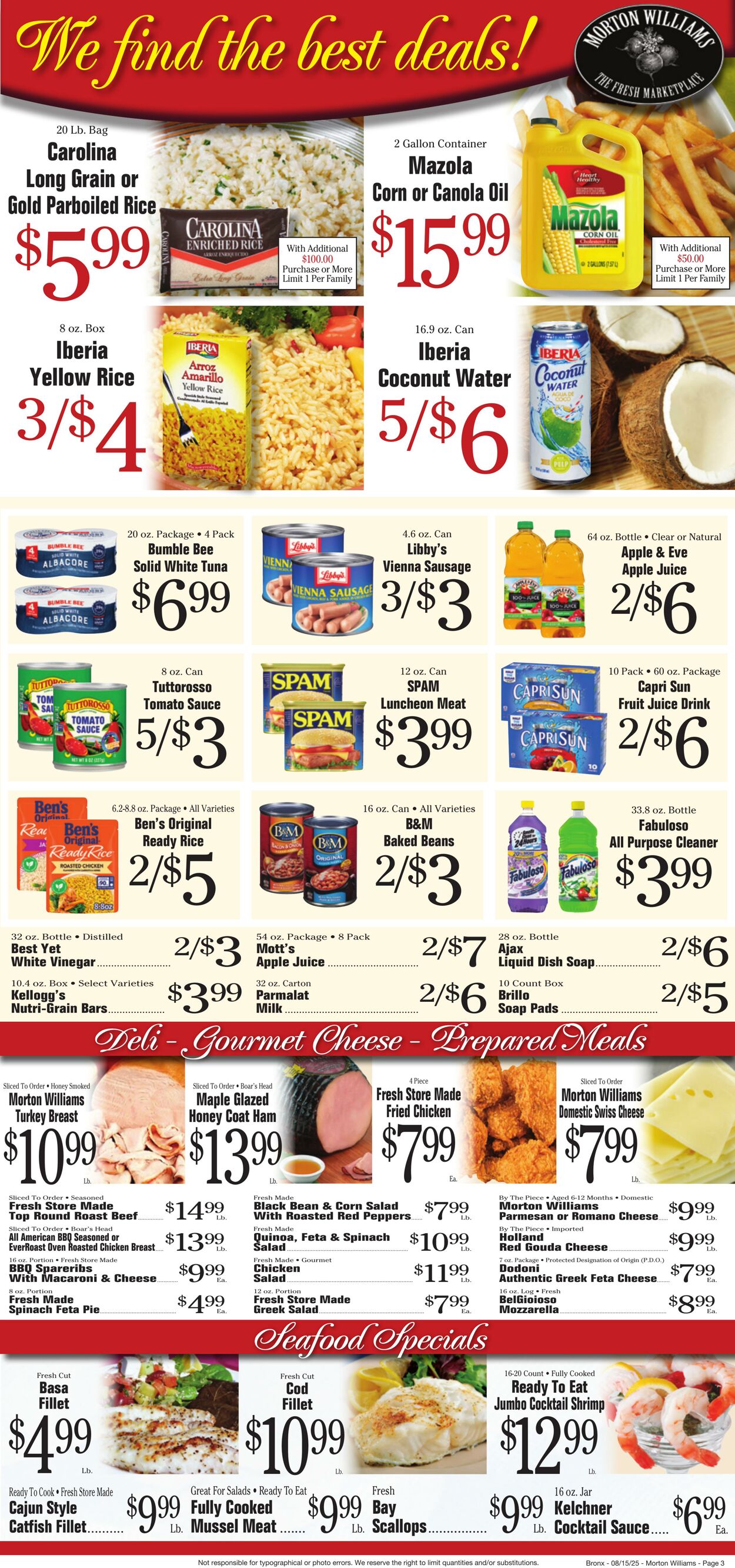 Weekly ad Morton Williams 08/15/2025 - 08/21/2025