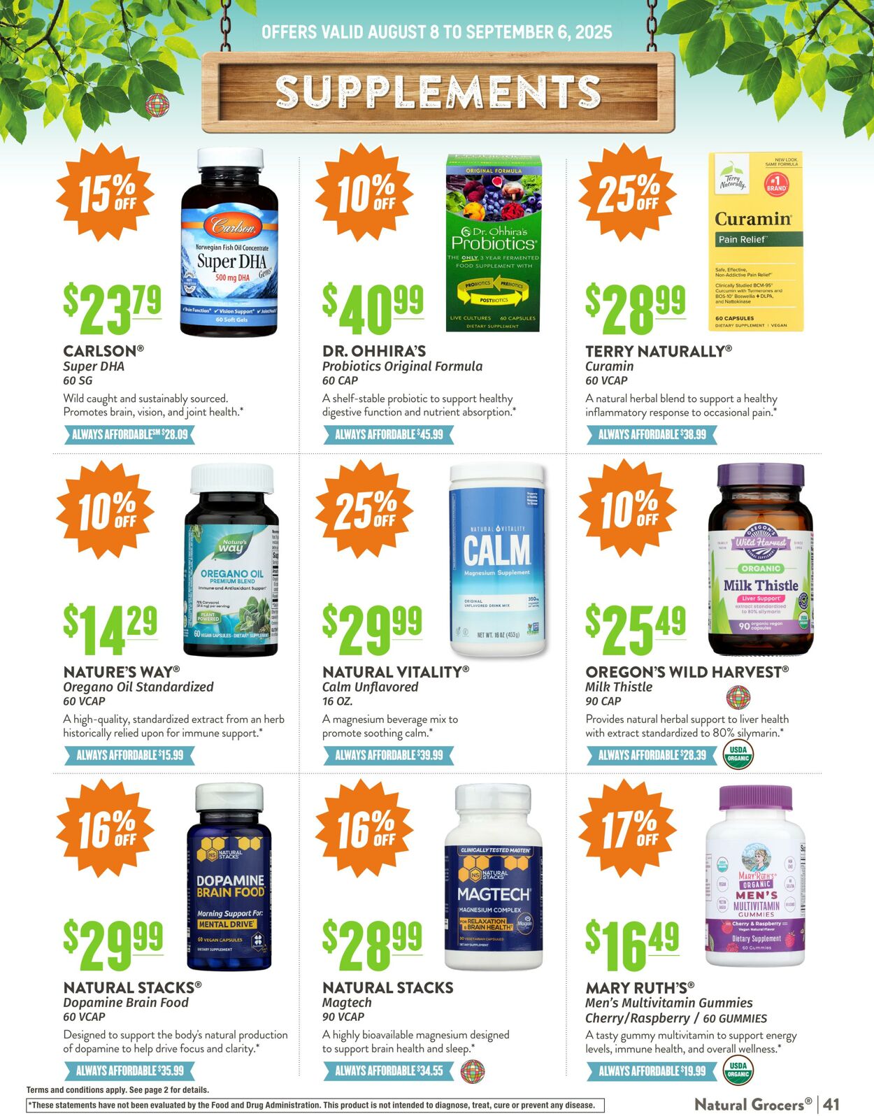 Weekly ad Natural Grocers 08/05/2025 - 08/25/2025