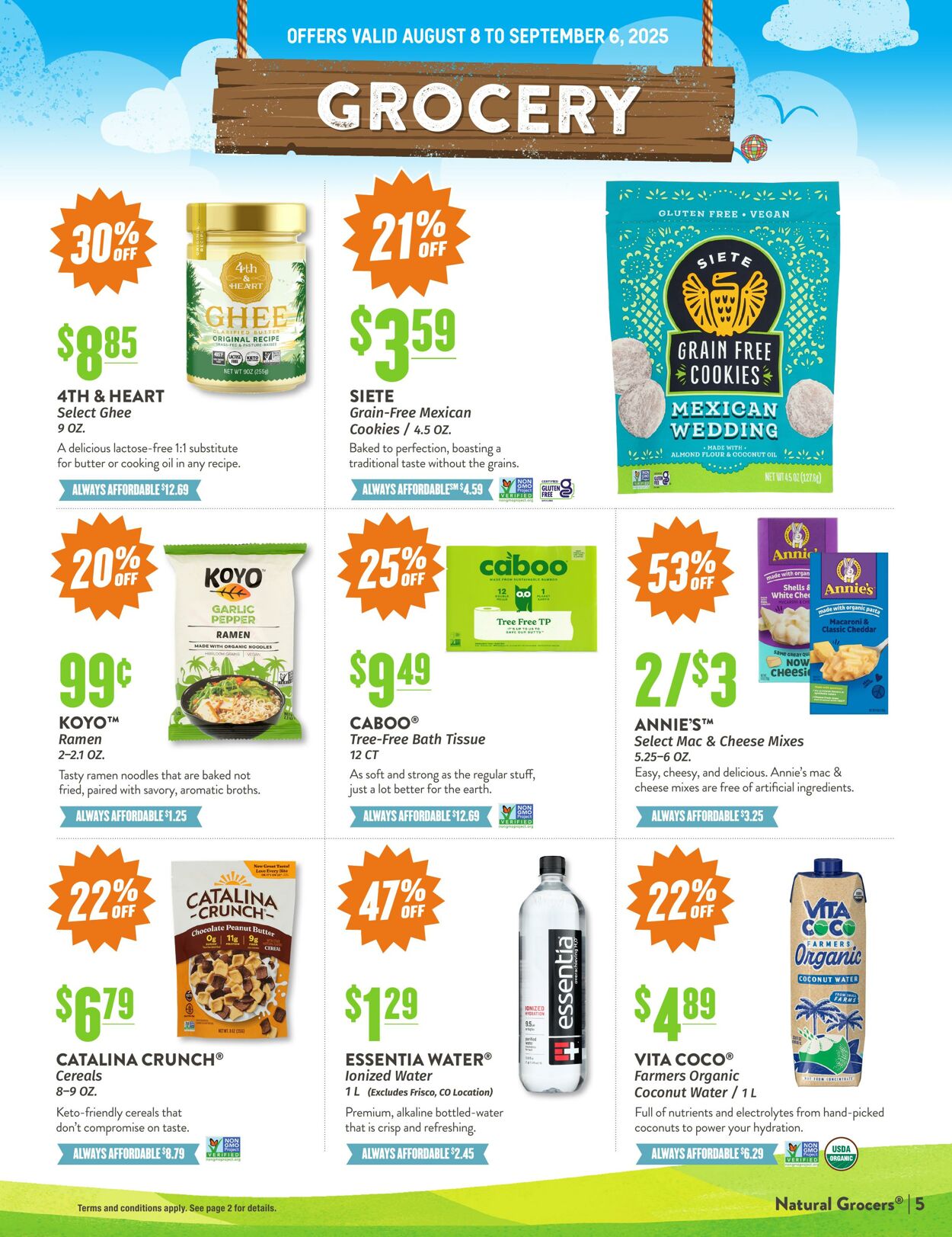 Weekly ad Natural Grocers 08/05/2025 - 09/01/2025