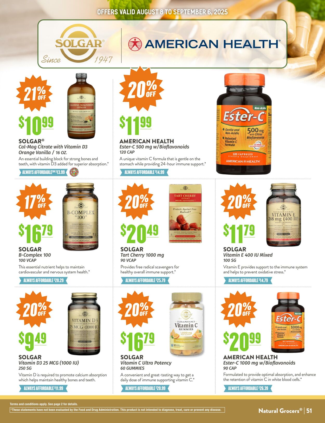 Weekly ad Natural Grocers 08/05/2025 - 09/01/2025