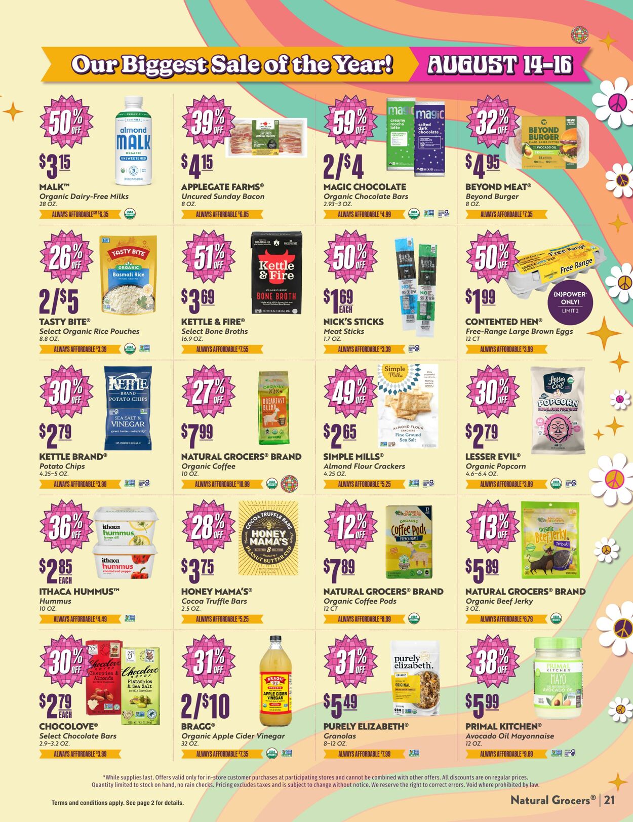 Weekly ad Natural Grocers 07/09/2025 - 08/20/2025