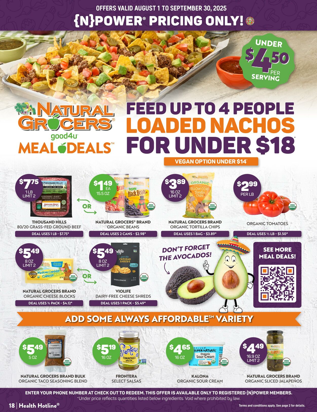Weekly ad Natural Grocers 07/09/2025 - 08/20/2025