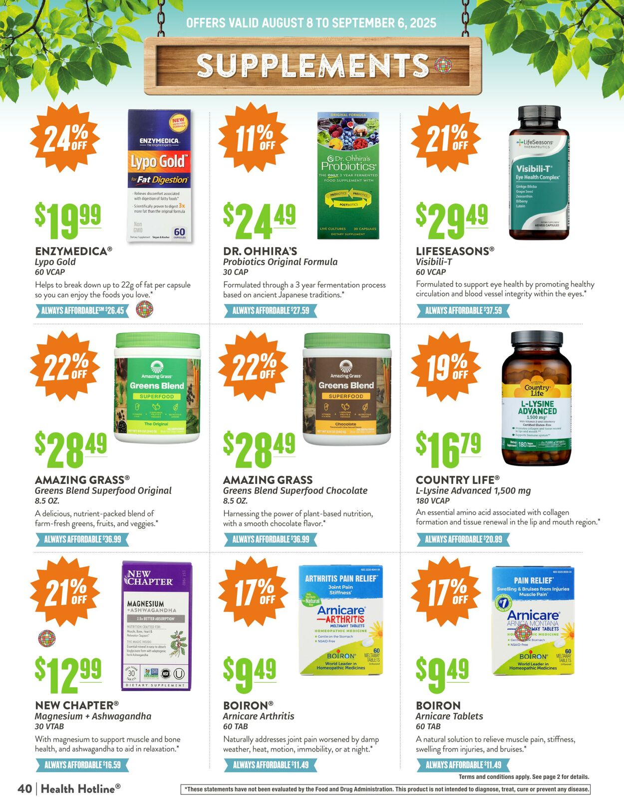 Weekly ad Natural Grocers 07/09/2025 - 08/20/2025