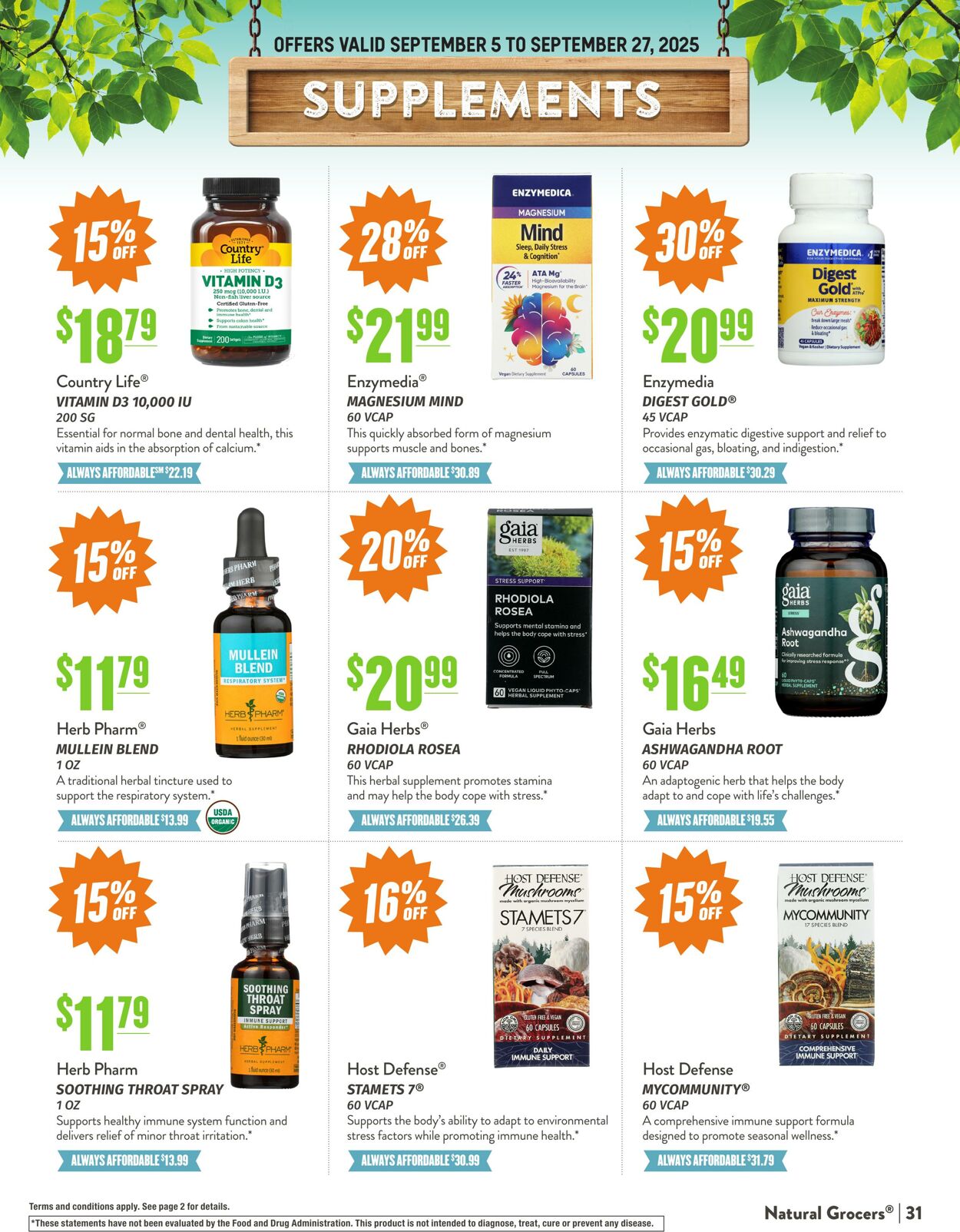 Weekly ad Natural Grocers 08/12/2025 - 08/27/2025