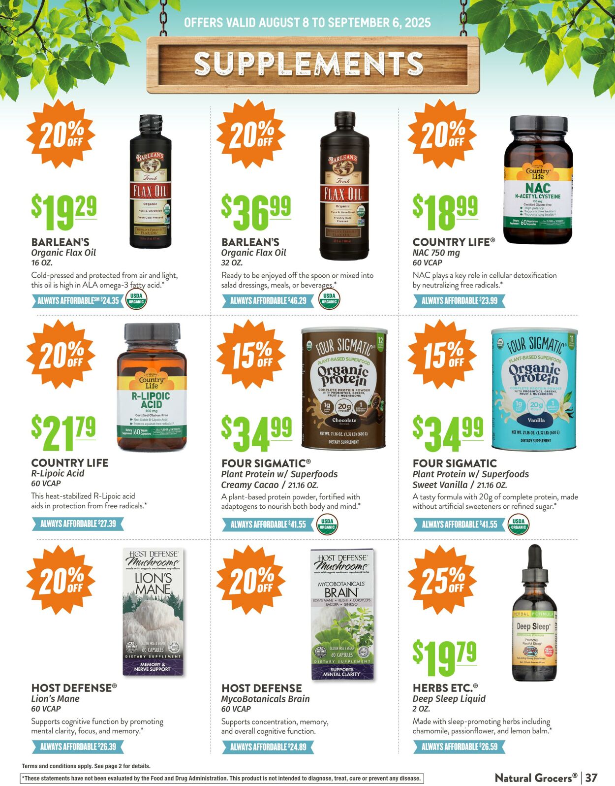 Weekly ad Natural Grocers 08/05/2025 - 09/01/2025