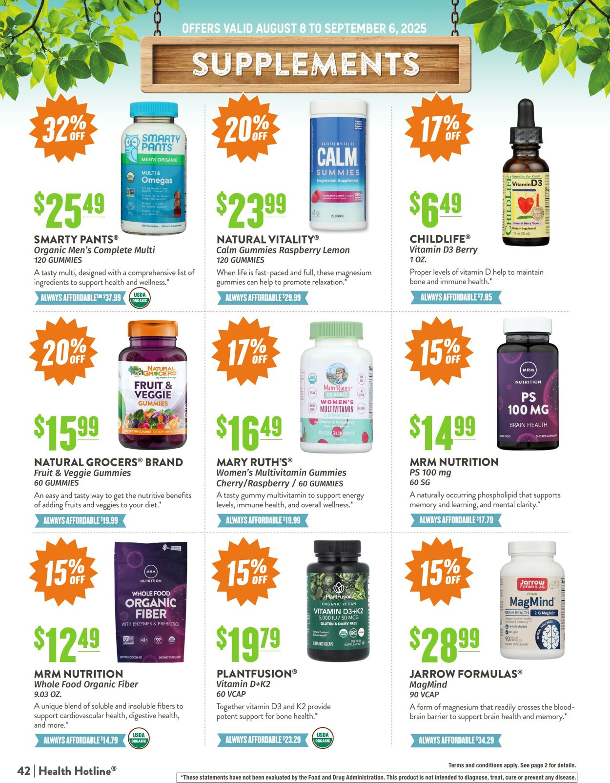 Weekly ad Natural Grocers 08/05/2025 - 08/25/2025