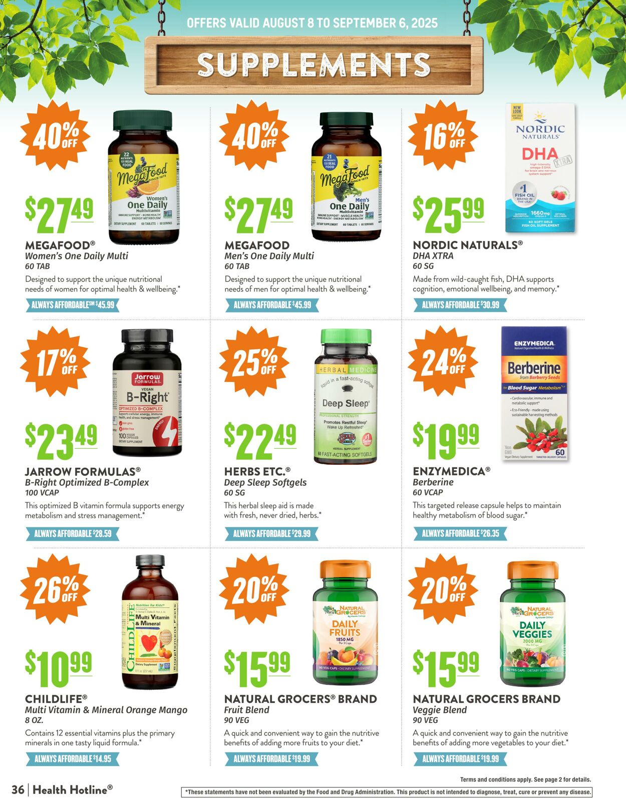 Weekly ad Natural Grocers 08/05/2025 - 08/20/2025