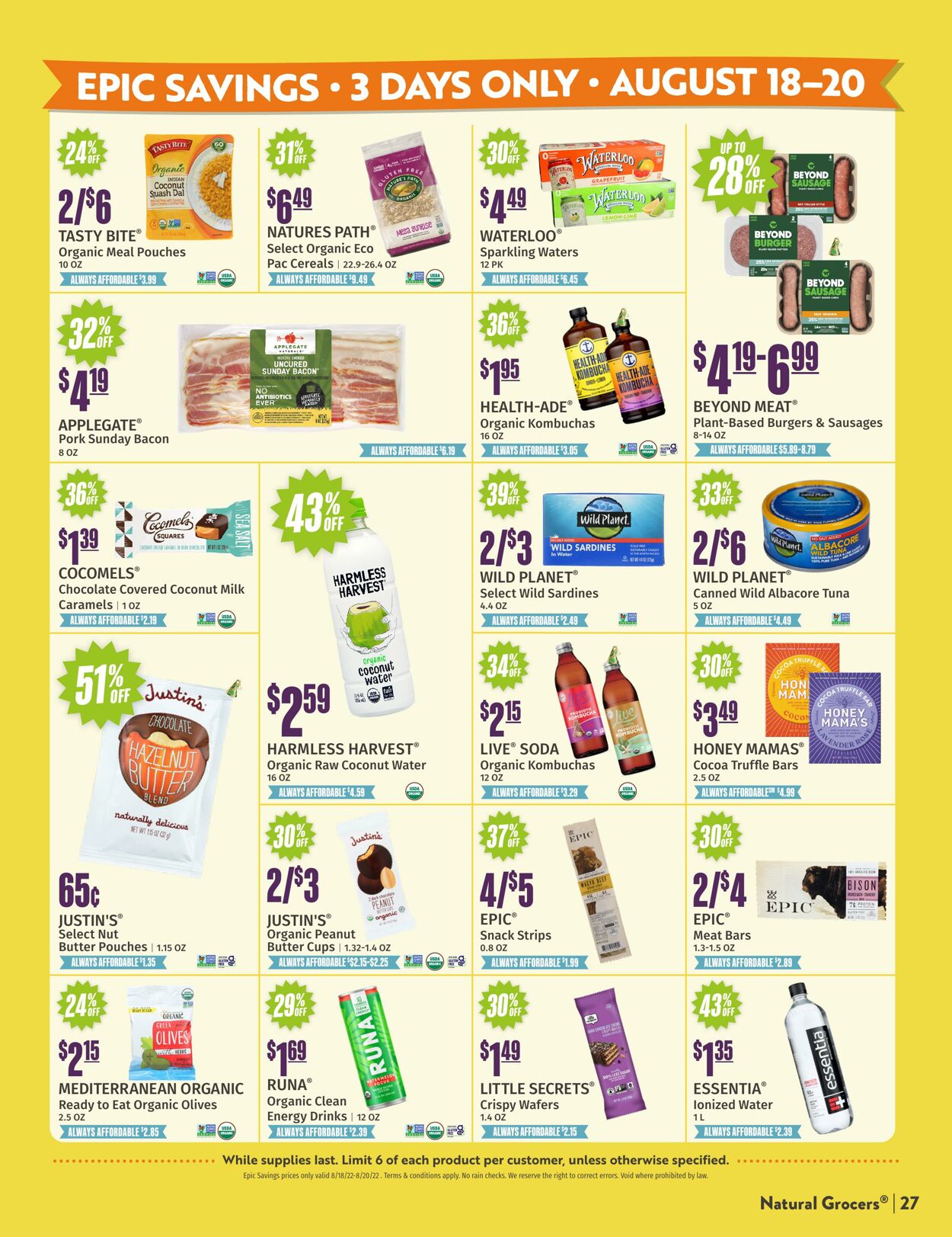 Weekly ad Natural Grocers 08/05/2022 - 08/31/2022