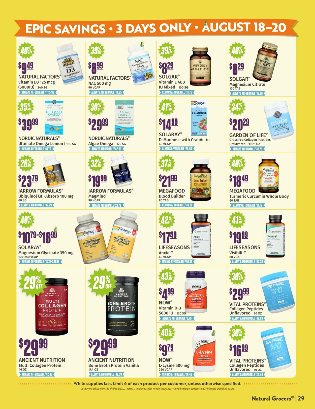 Weekly ad Natural Grocers 08/05/2022 - 08/31/2022