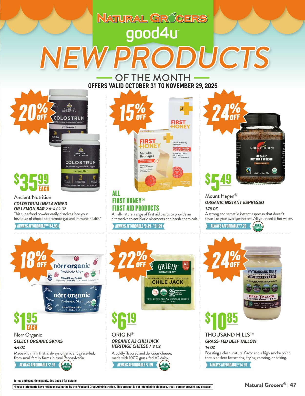 Weekly ad Natural Grocers 10/23/2025 - 11/03/2025