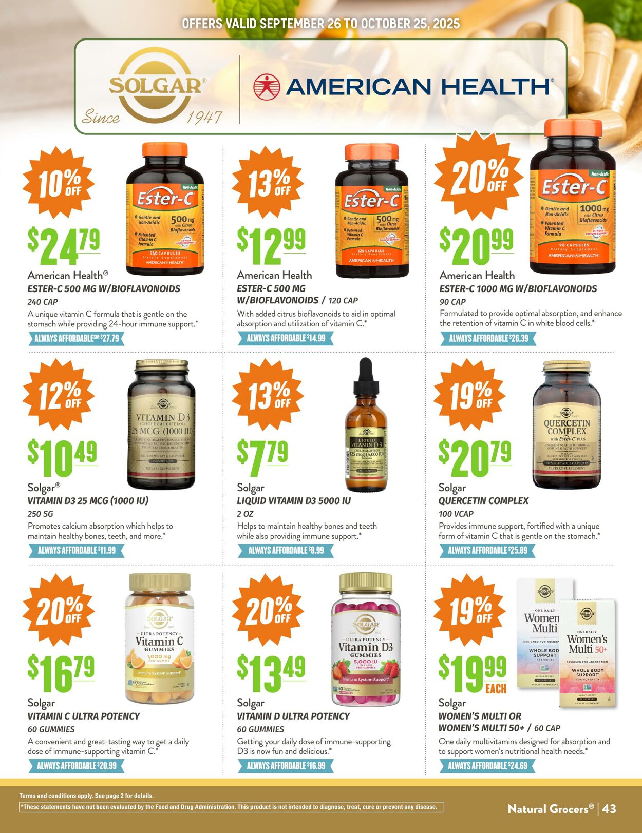 Weekly ad Natural Grocers 09/10/2025 - 09/22/2025