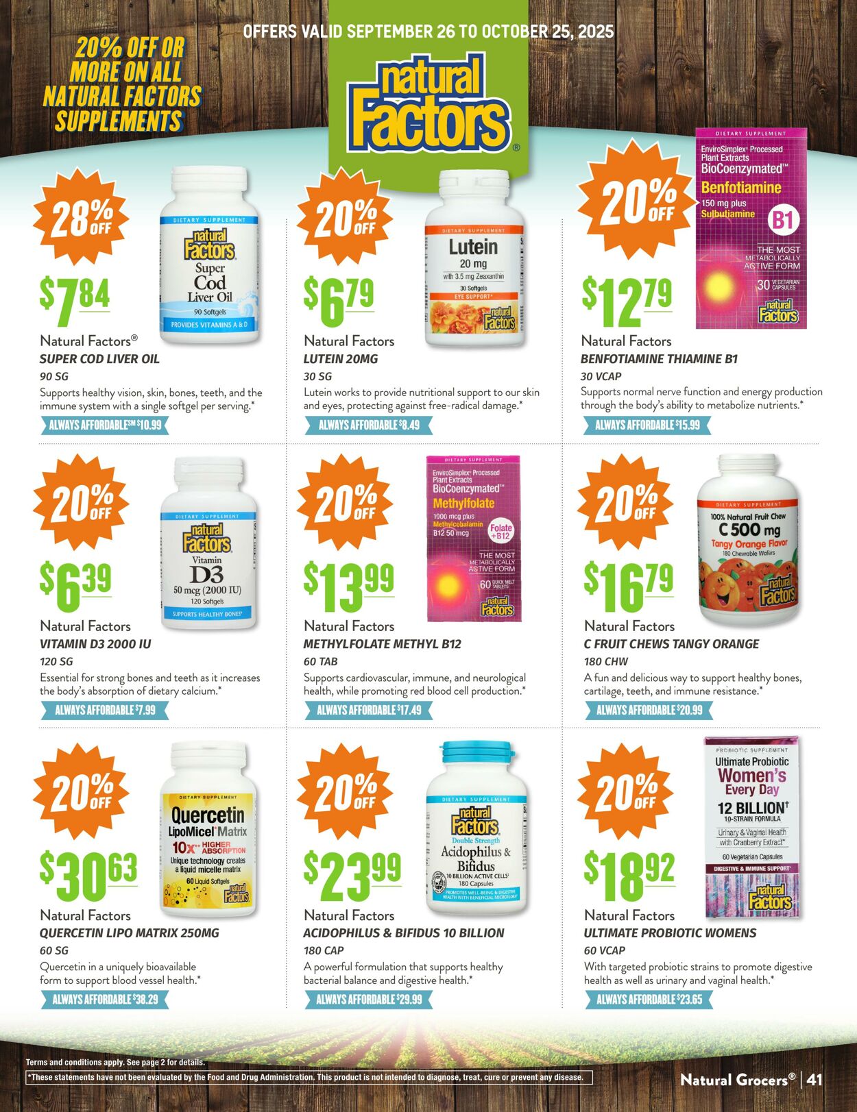Weekly ad Natural Grocers 09/10/2025 - 09/22/2025