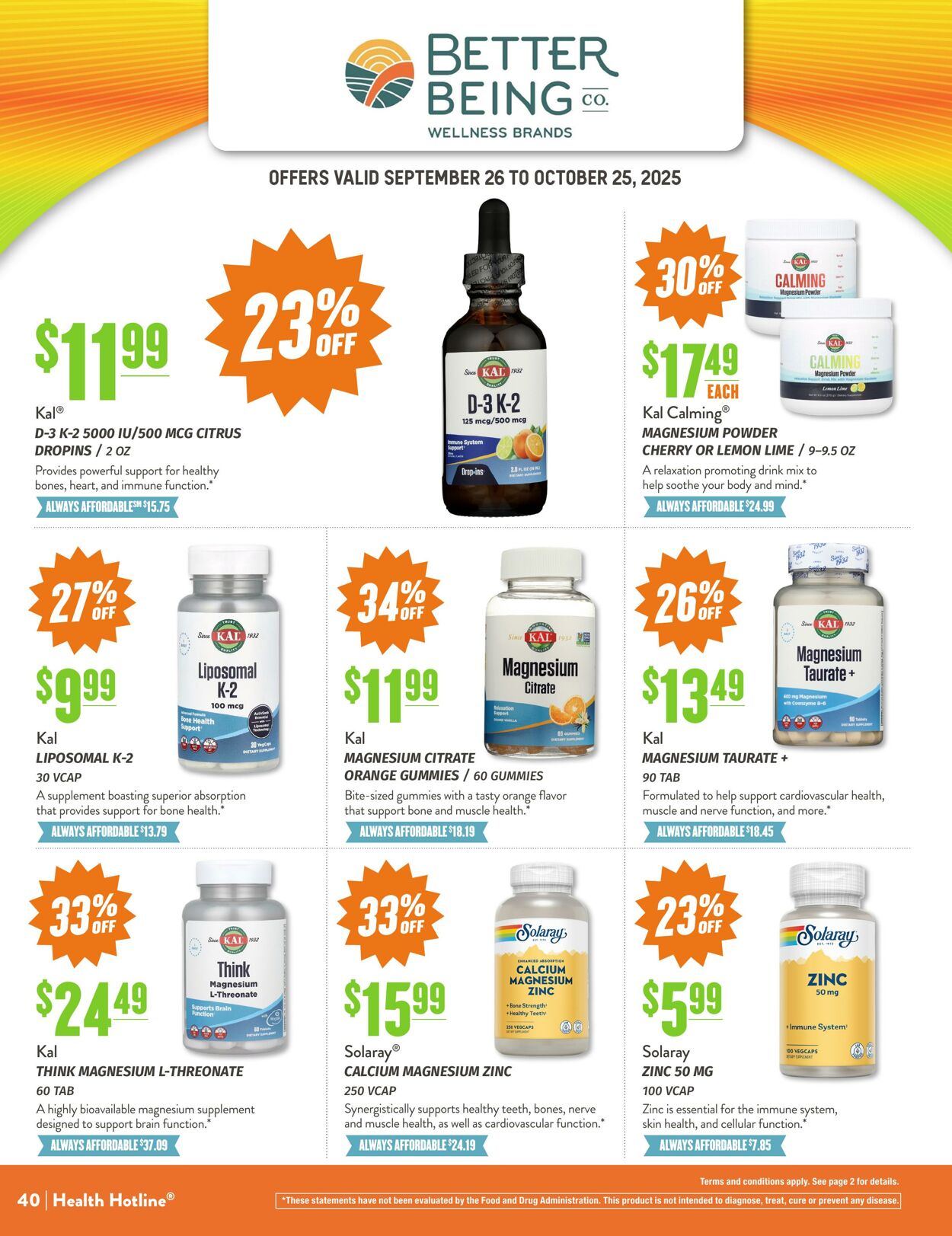 Weekly ad Natural Grocers 09/10/2025 - 09/22/2025