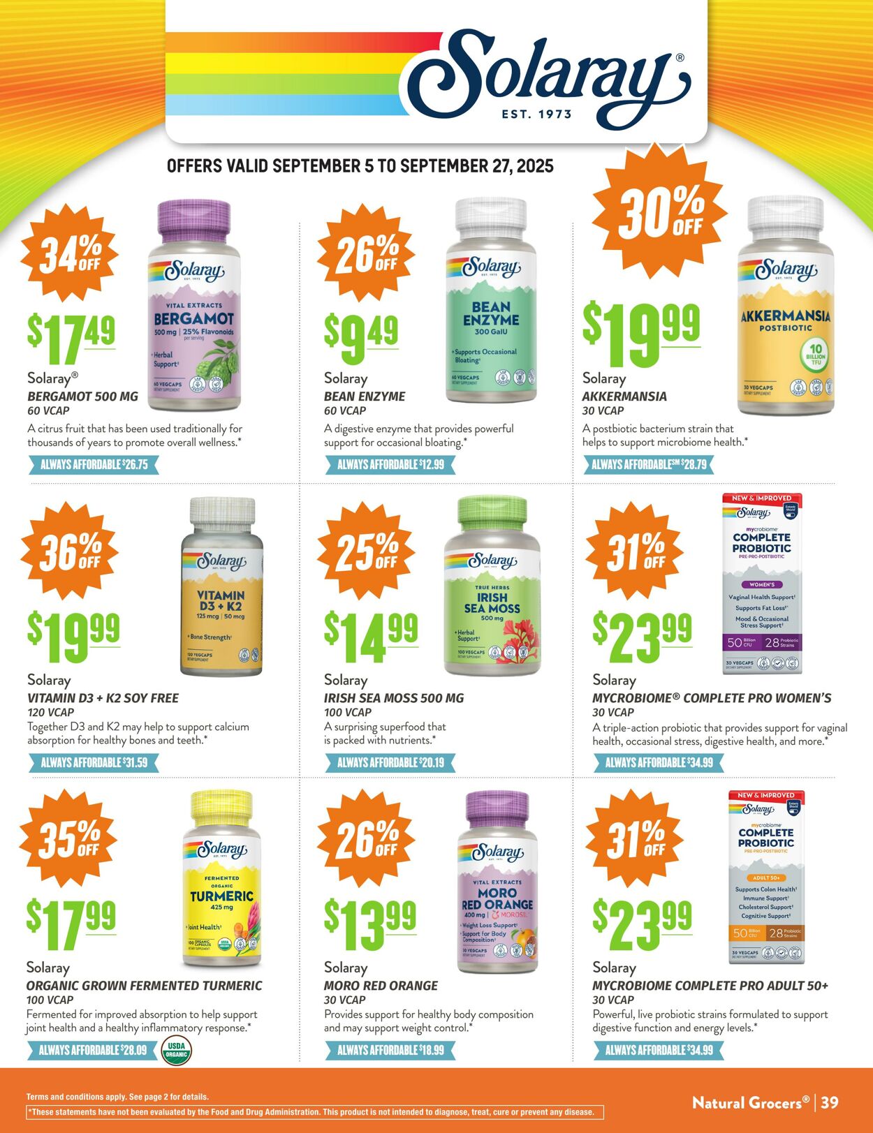 Weekly ad Natural Grocers 08/15/2025 - 09/03/2025