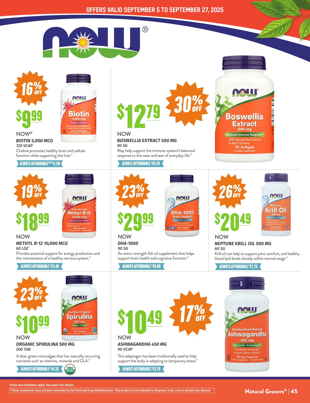 Weekly ad Natural Grocers 08/15/2025 - 09/03/2025