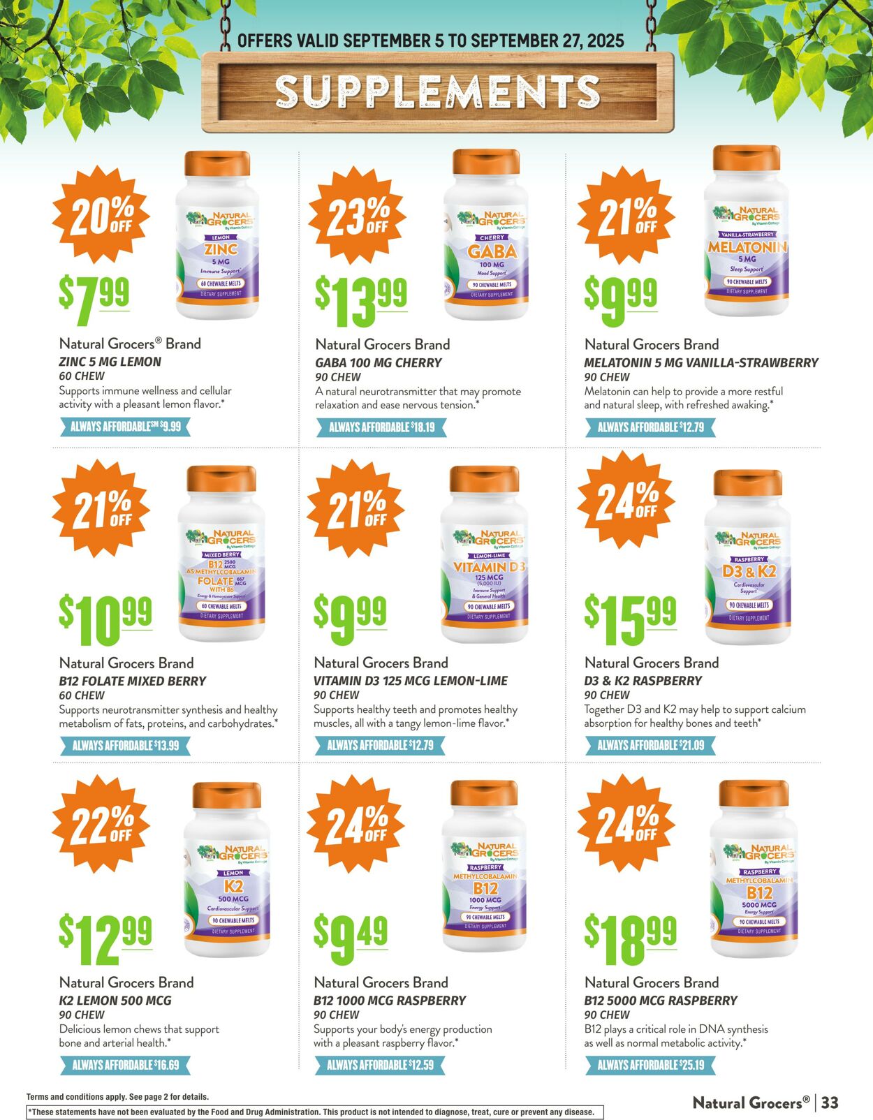 Weekly ad Natural Grocers 08/15/2025 - 09/05/2025