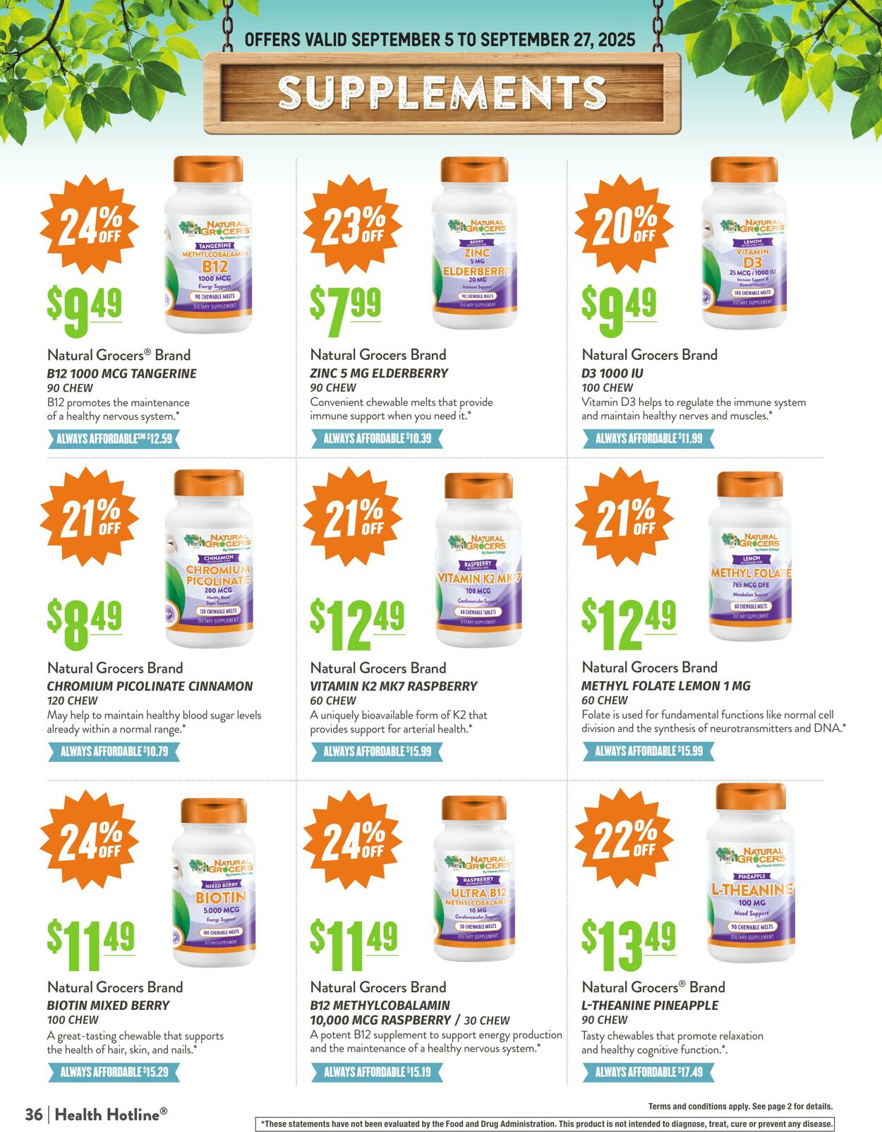Weekly ad Natural Grocers 08/15/2025 - 09/03/2025