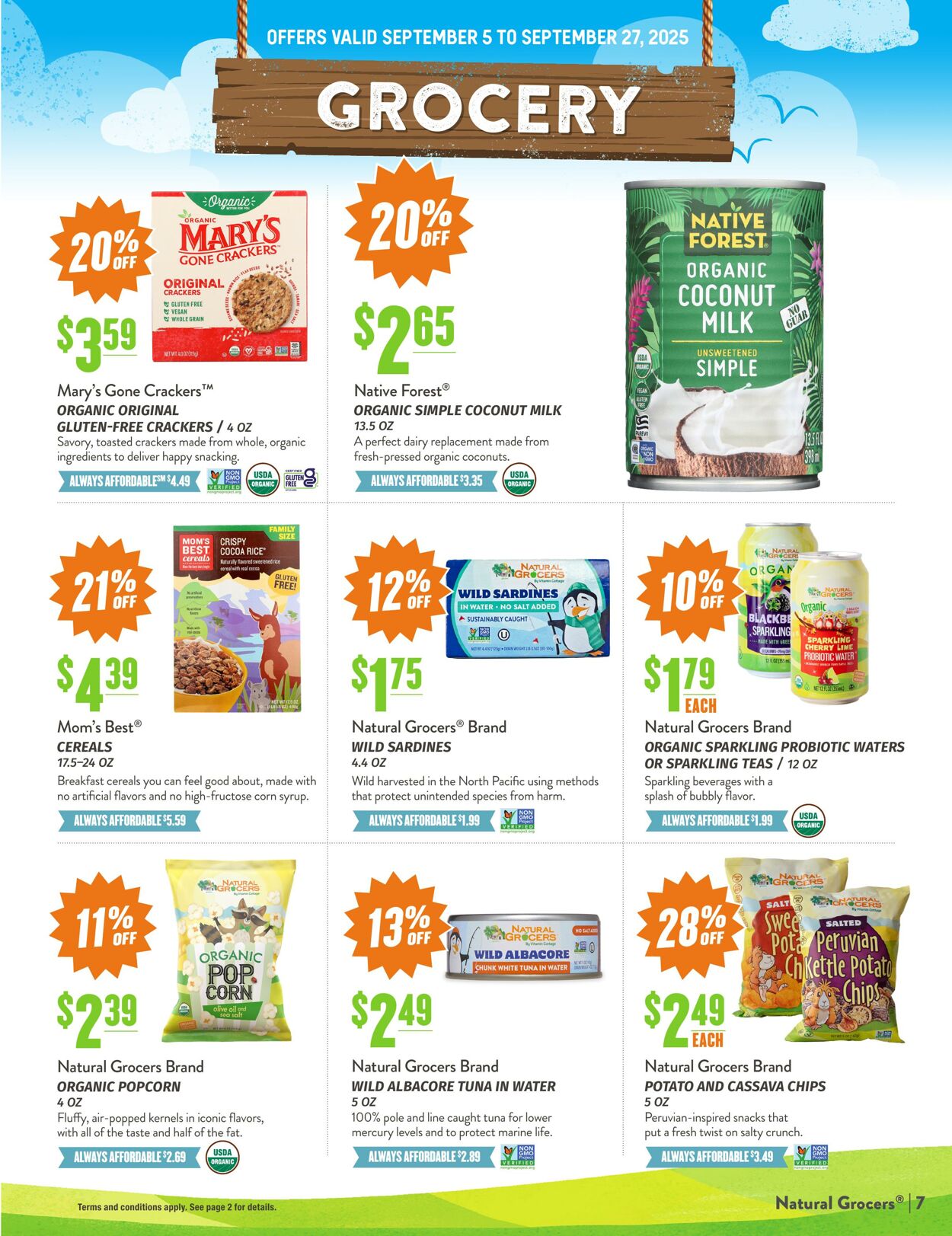Weekly ad Natural Grocers 08/15/2025 - 09/03/2025