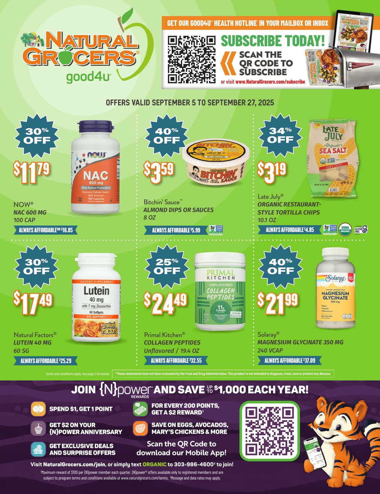 Weekly ad Natural Grocers 08/15/2025 - 09/03/2025