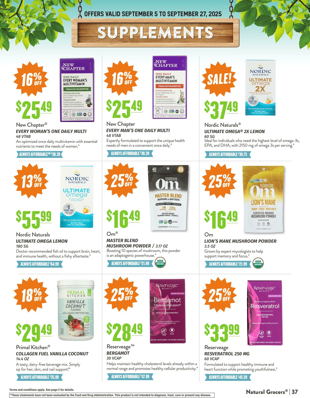 Weekly ad Natural Grocers 08/15/2025 - 09/01/2025