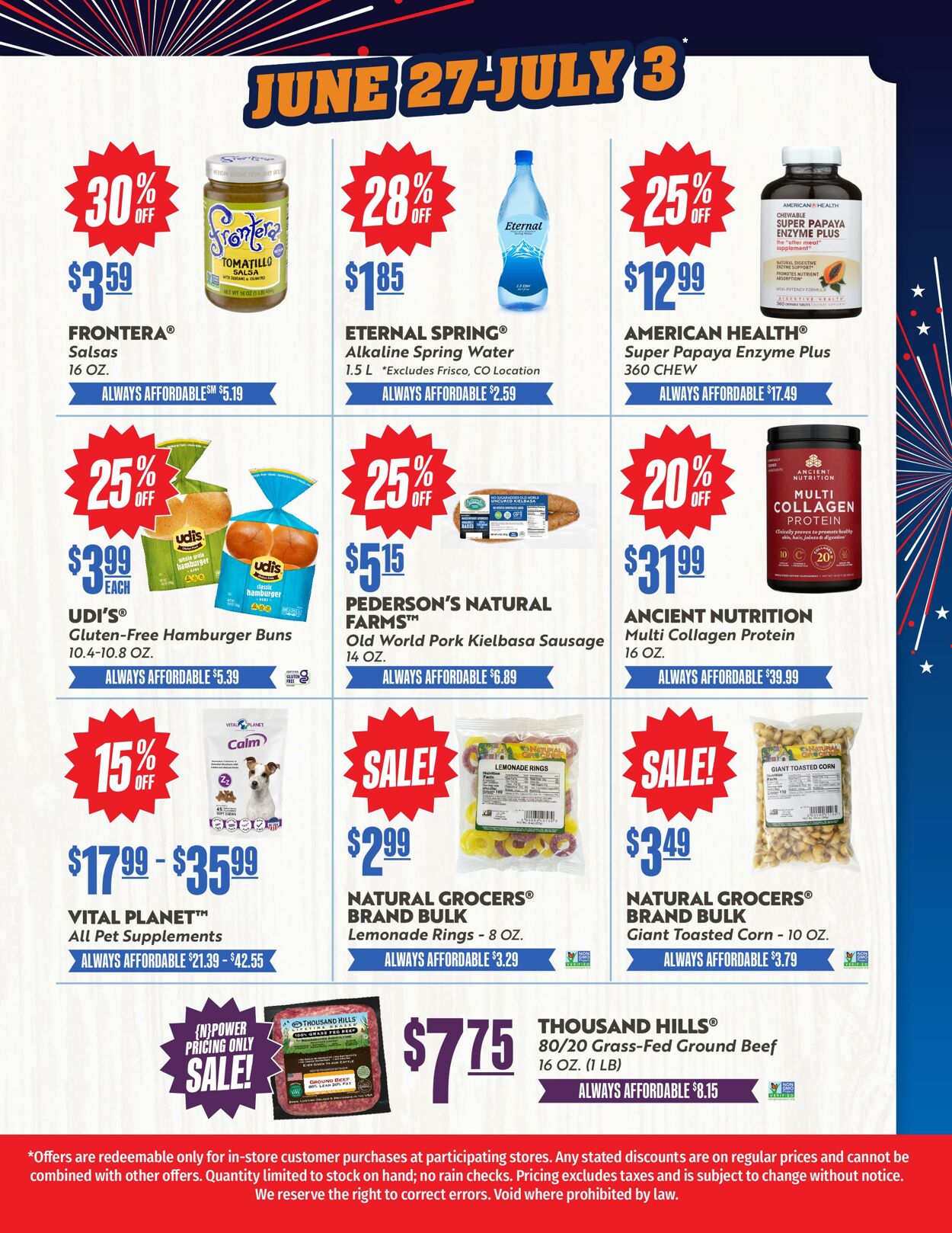 Weekly ad Natural Grocers 06/13/2025 - 06/30/2025