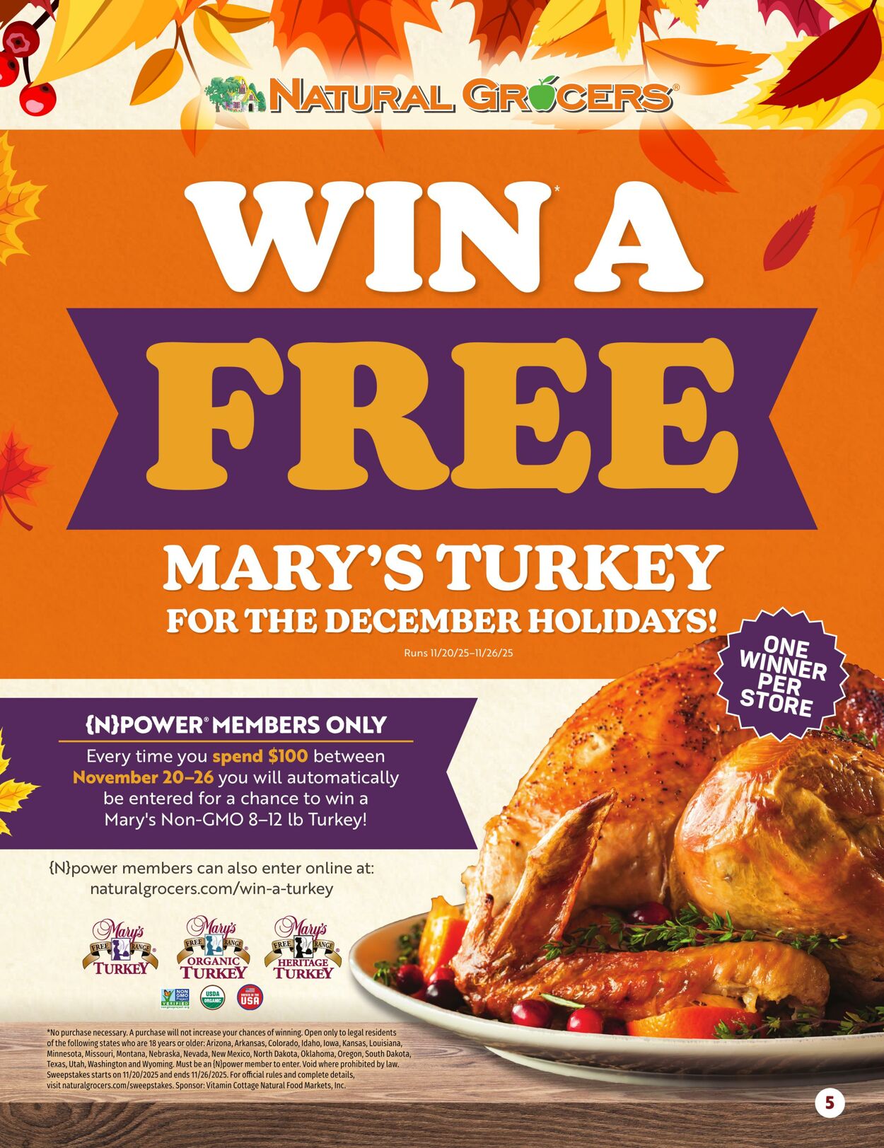 Weekly ad Natural Grocers 10/31/2025 - 11/27/2025