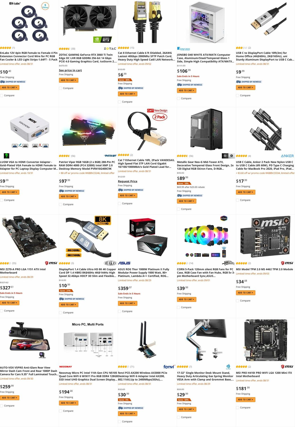 Weekly ad Newegg 08/30/2022 - 09/15/2022