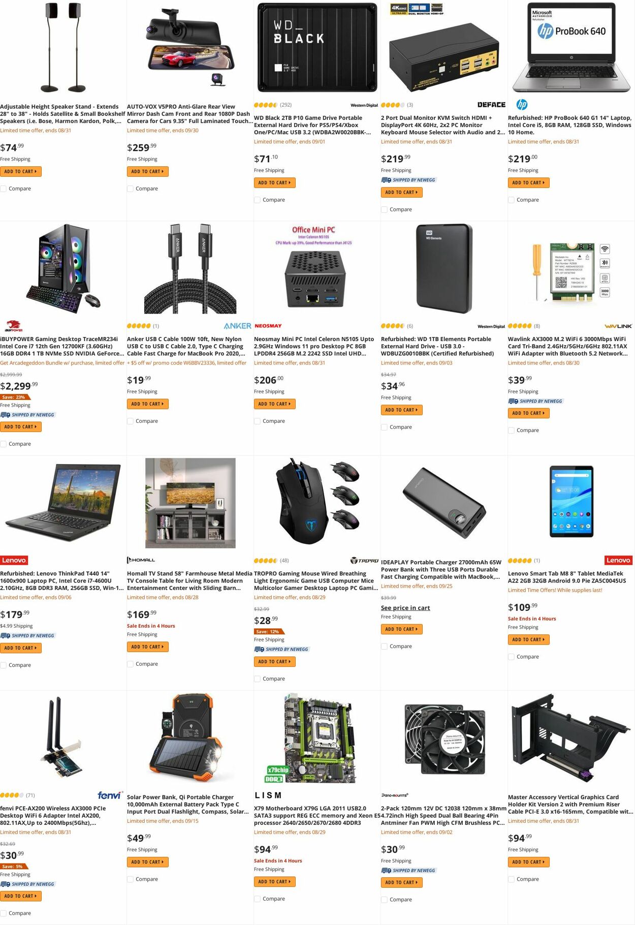 Weekly ad Newegg 08/30/2022 - 09/15/2022