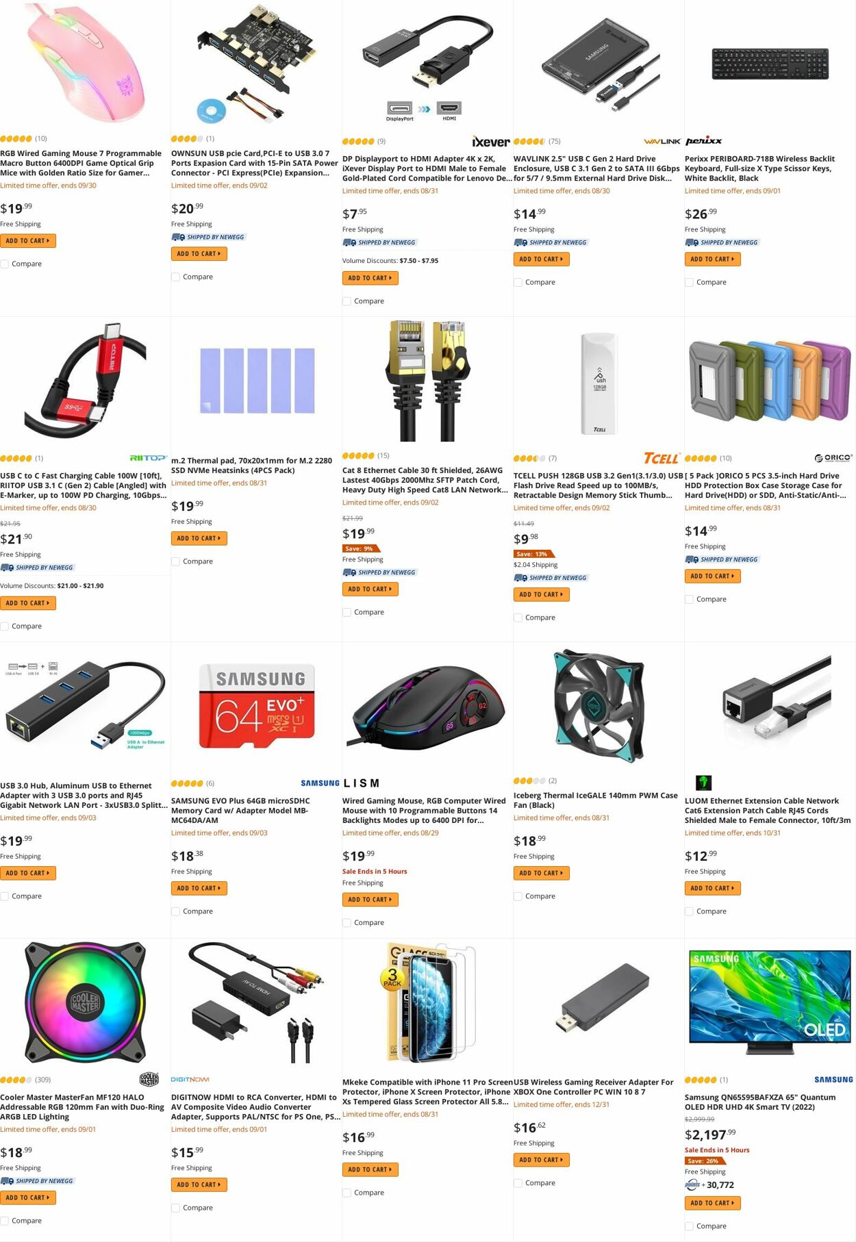 Weekly ad Newegg 08/30/2022 - 09/15/2022