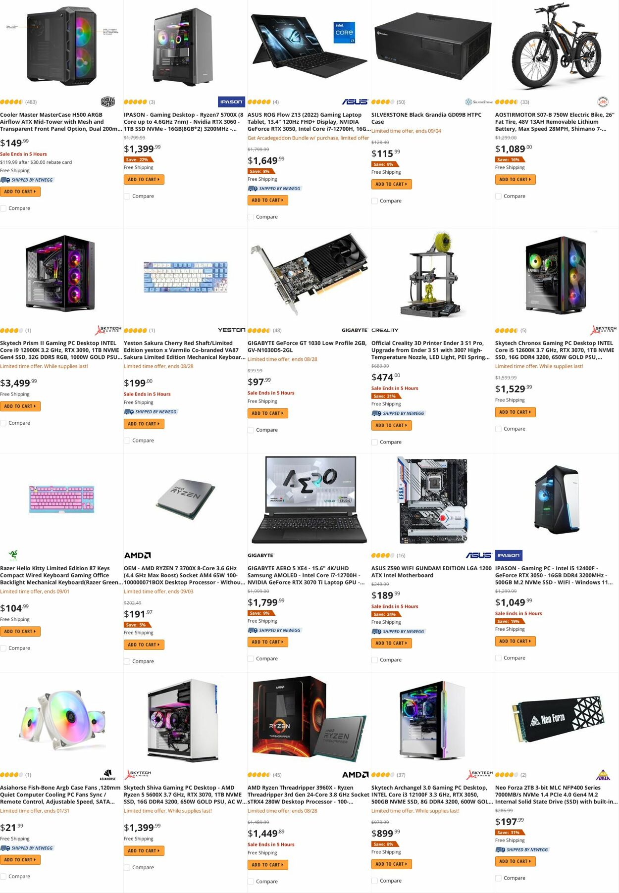 Weekly ad Newegg 08/30/2022 - 09/15/2022