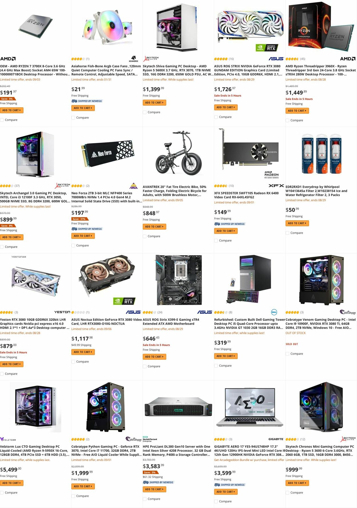 Weekly ad Newegg 08/30/2022 - 09/15/2022